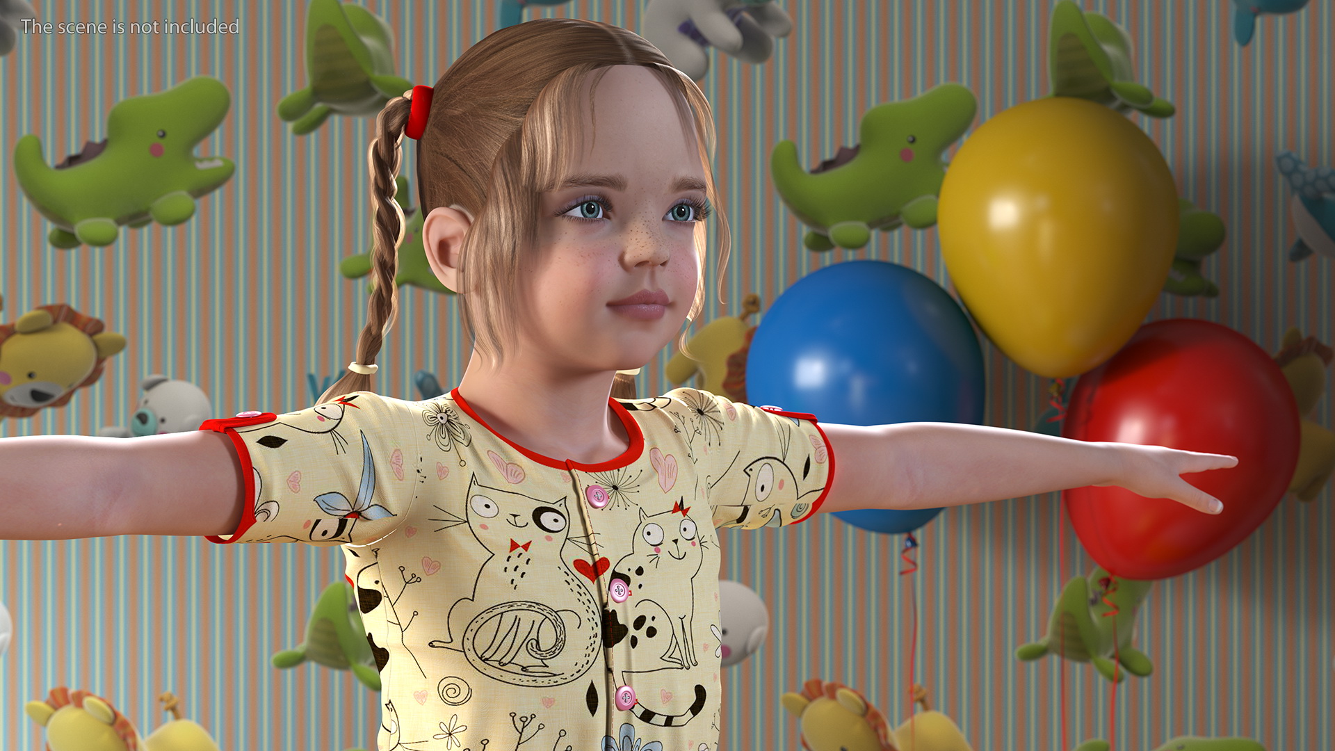 Child Girl Rigged 3D