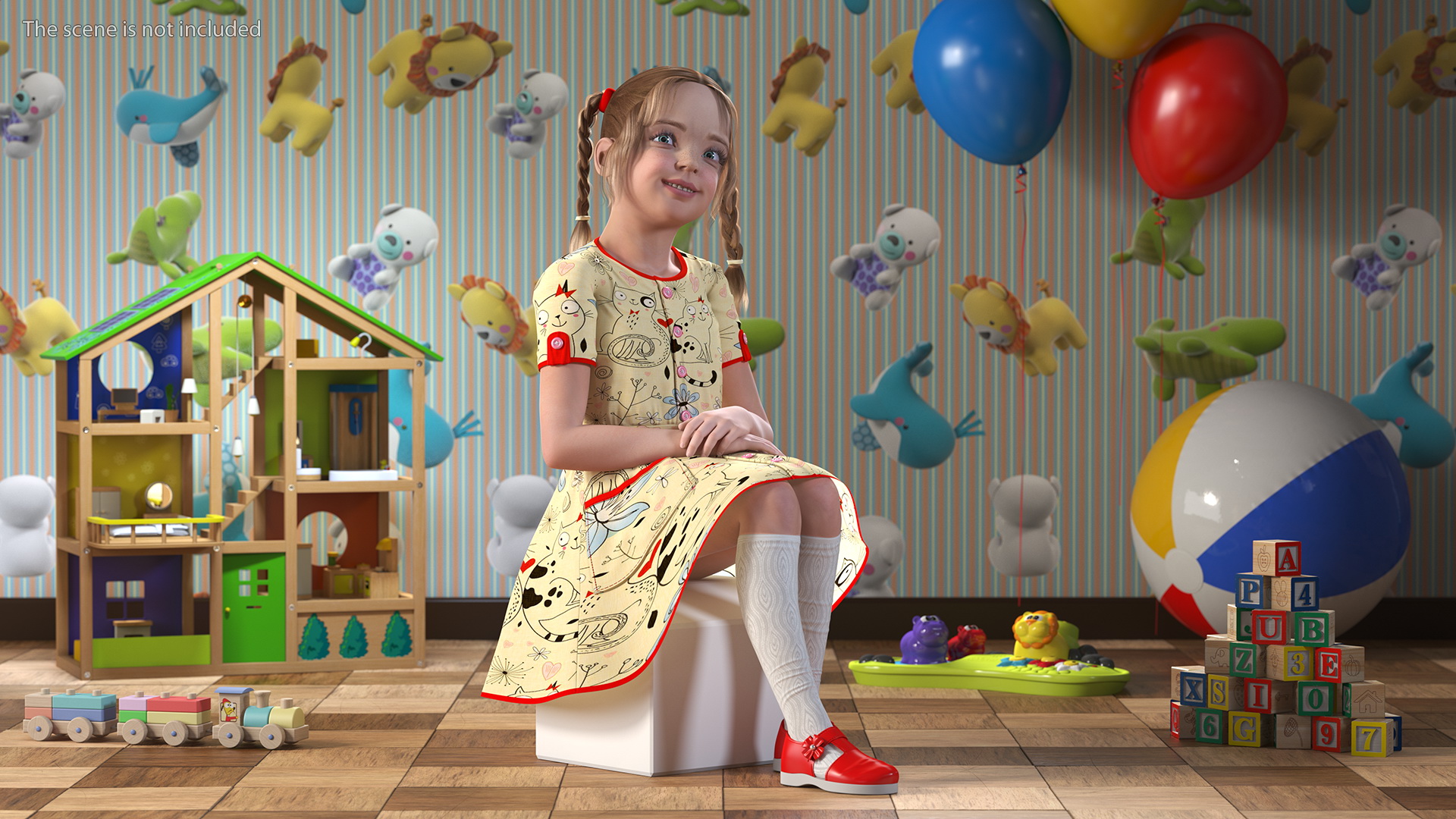 Child Girl Rigged 3D