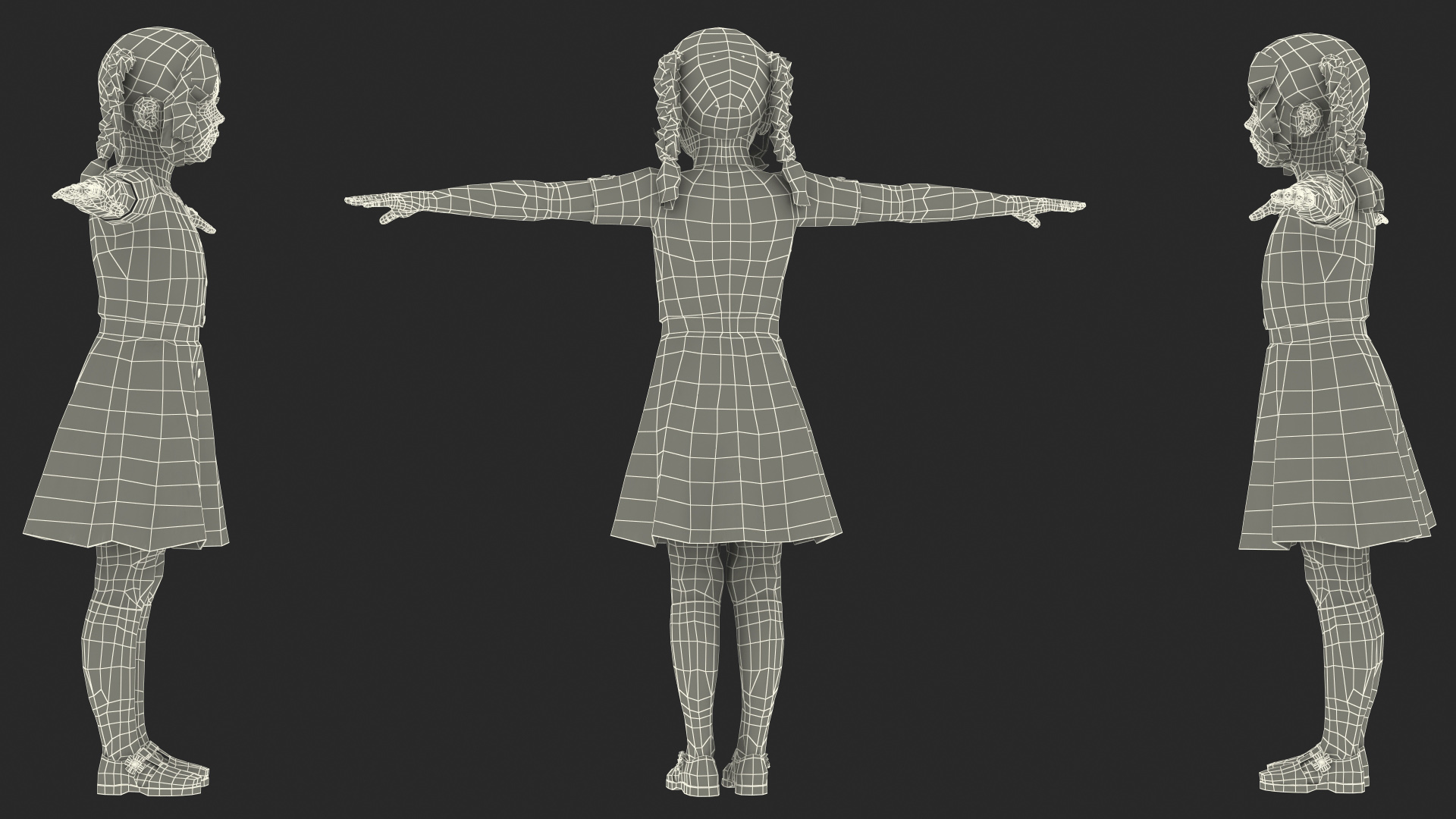Child Girl Rigged 3D