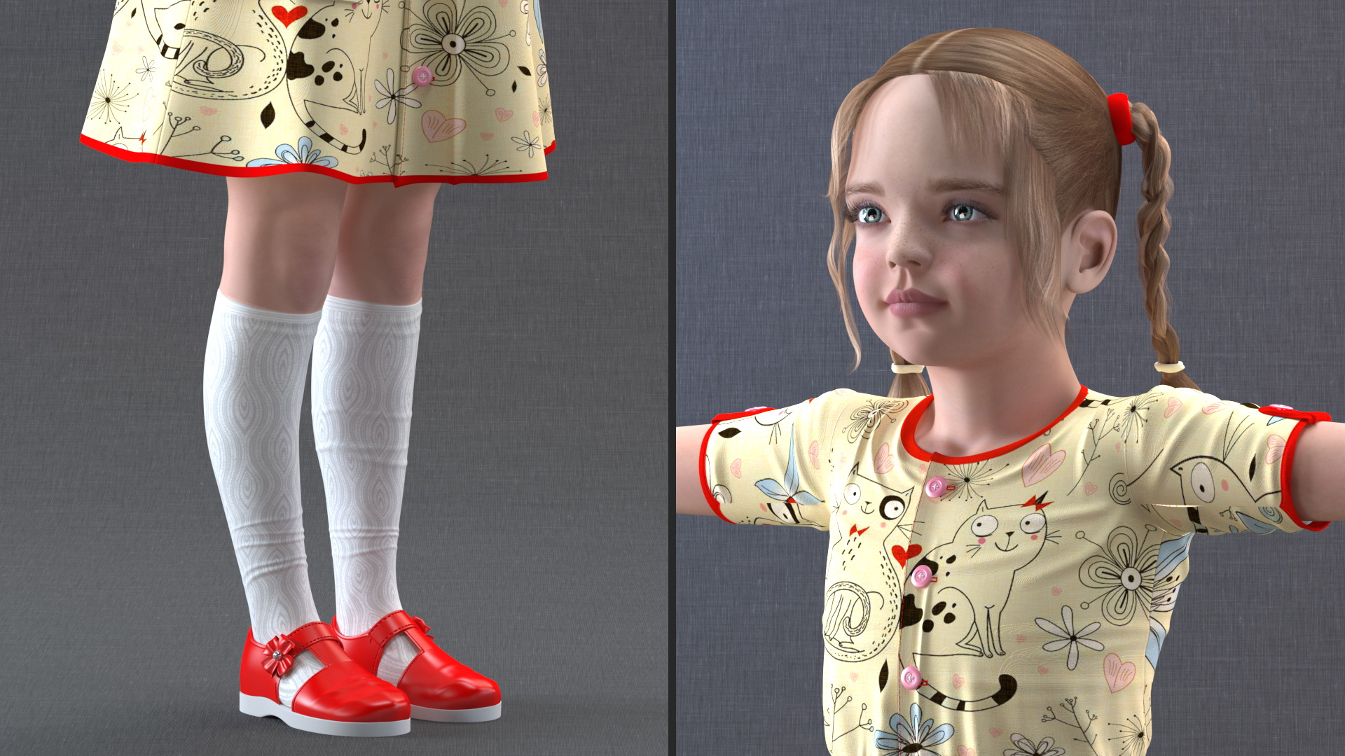 Child Girl Rigged 3D