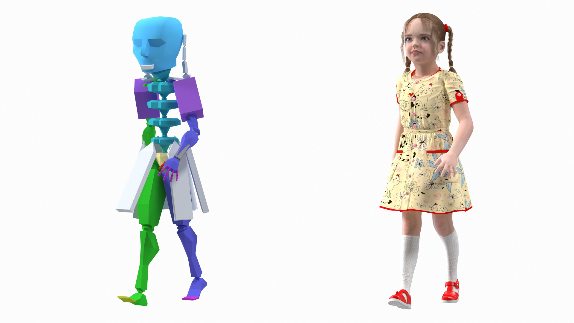 Child Girl Rigged 3D