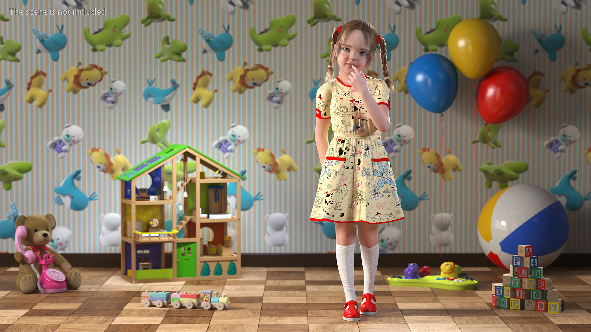 Child Girl Rigged 3D