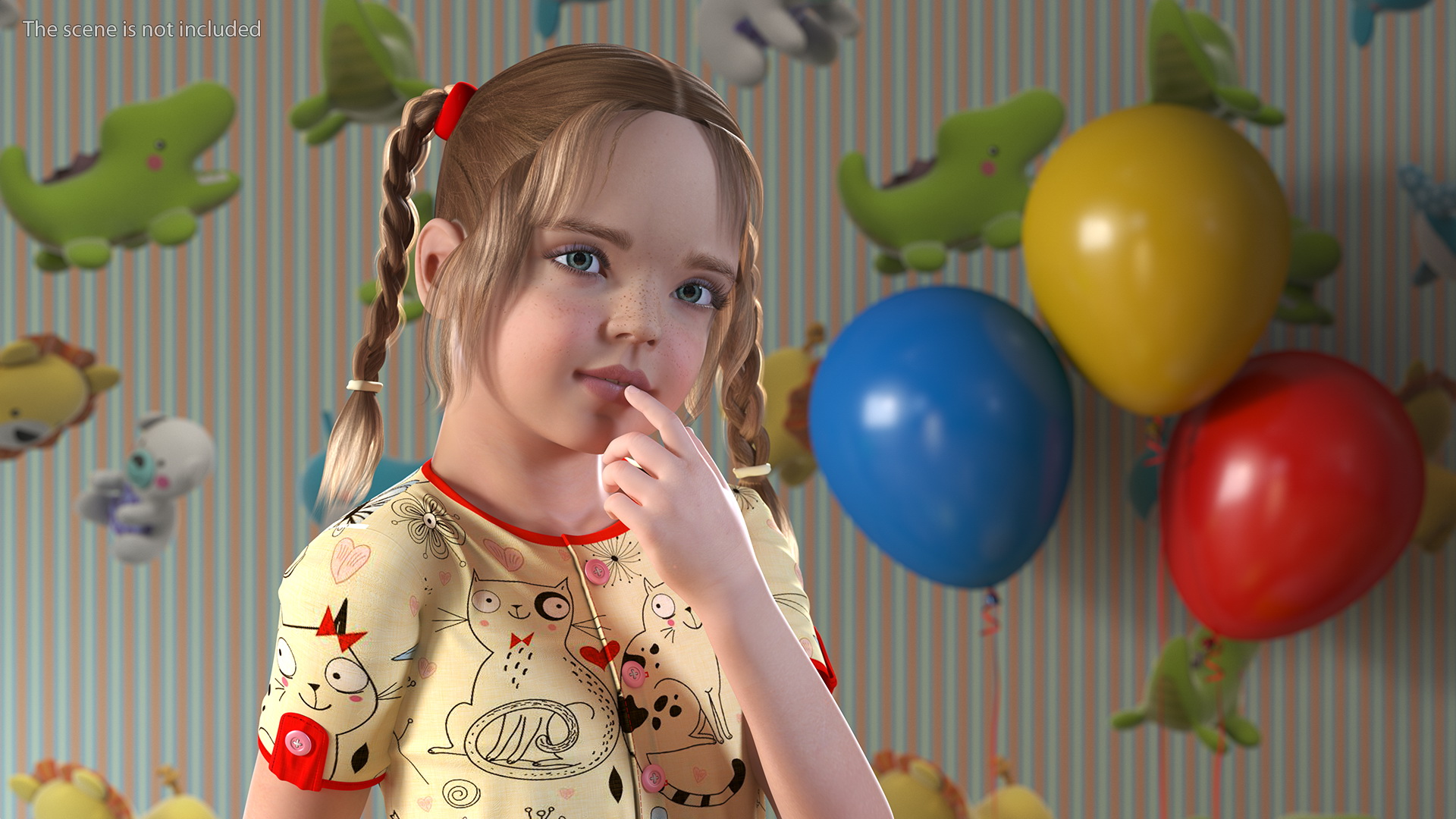 Child Girl Rigged 3D
