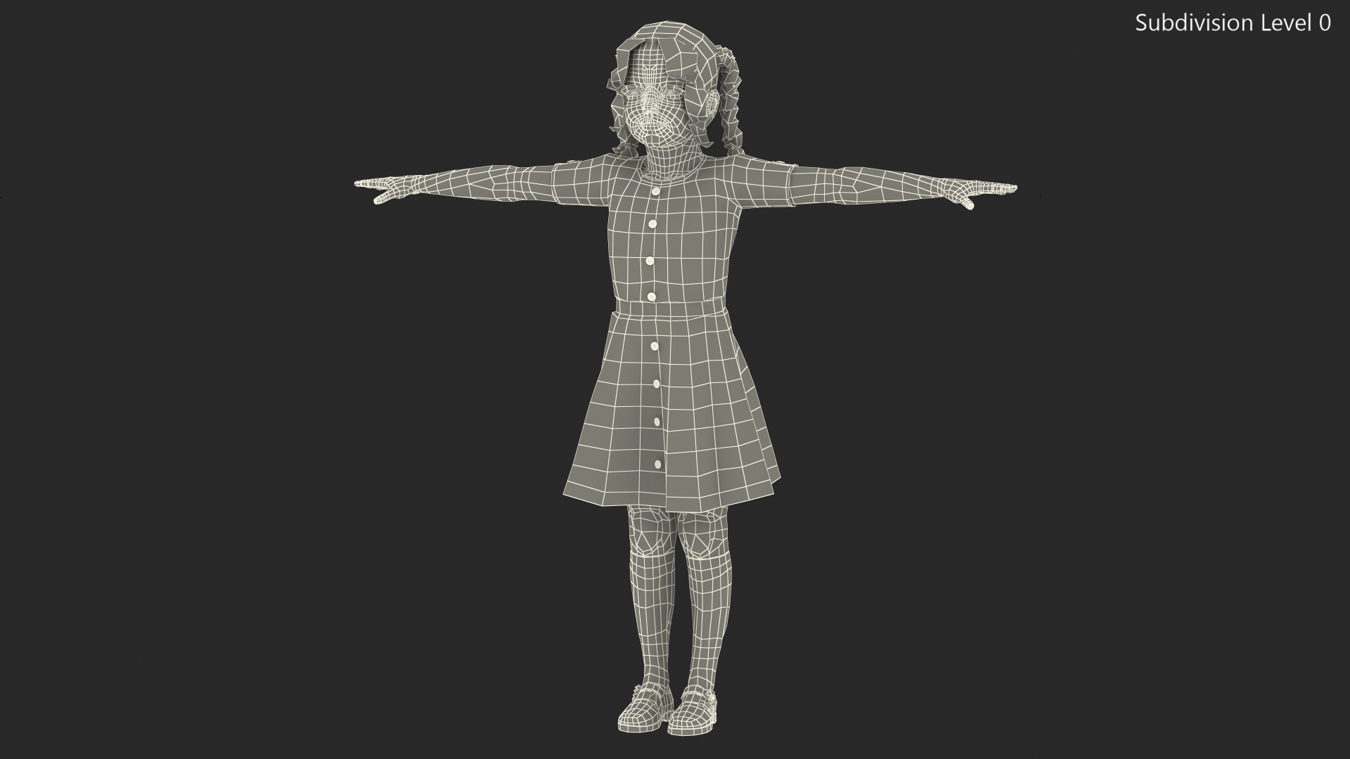 Child Girl Rigged 3D