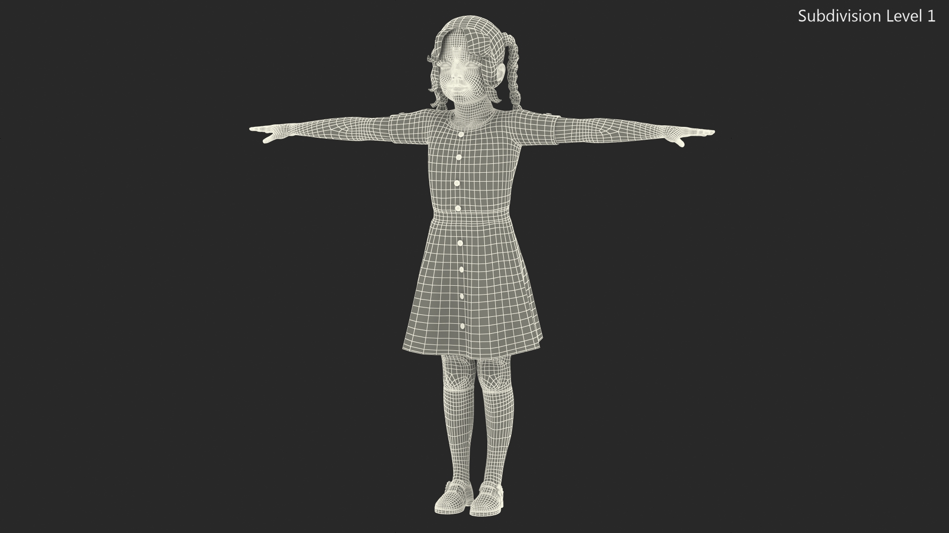 Child Girl Rigged 3D