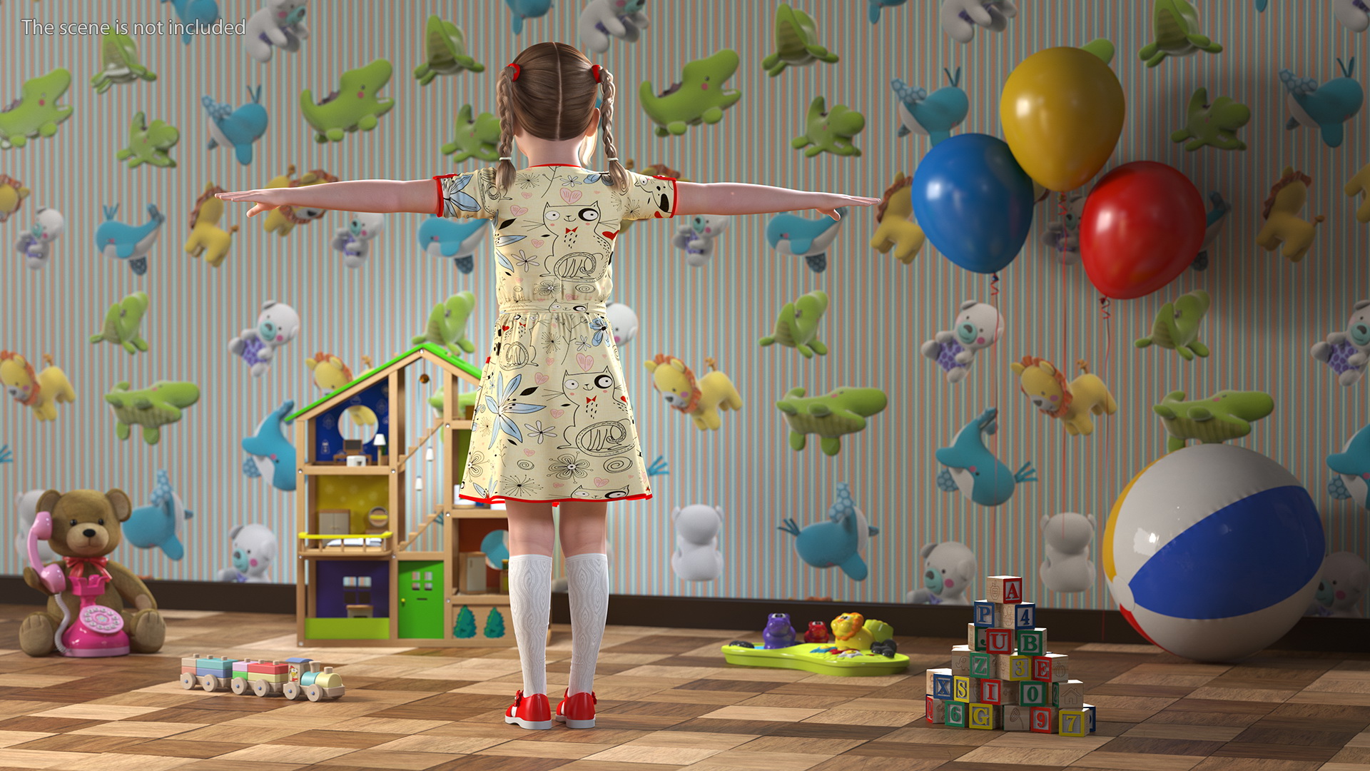 Child Girl Rigged 3D