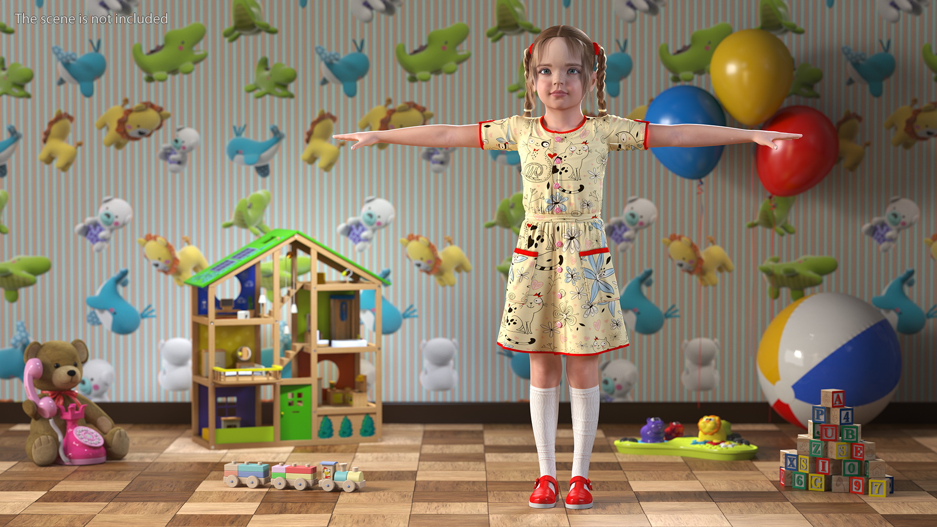 Child Girl Rigged 3D