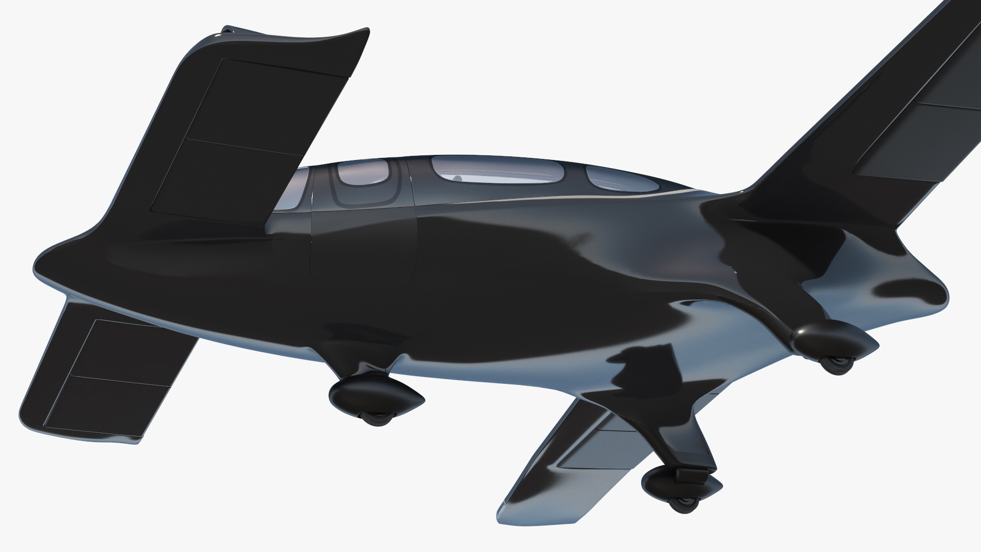 Flying Taxi Black 3D