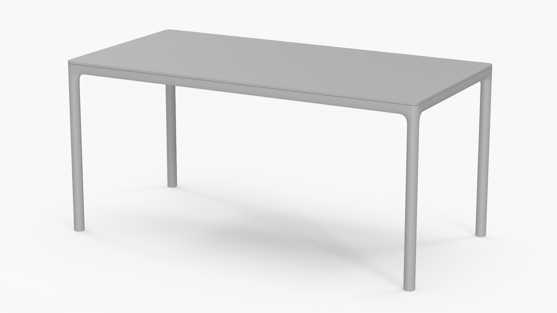 Modern Minimalist Rectangular Dining Table 3D