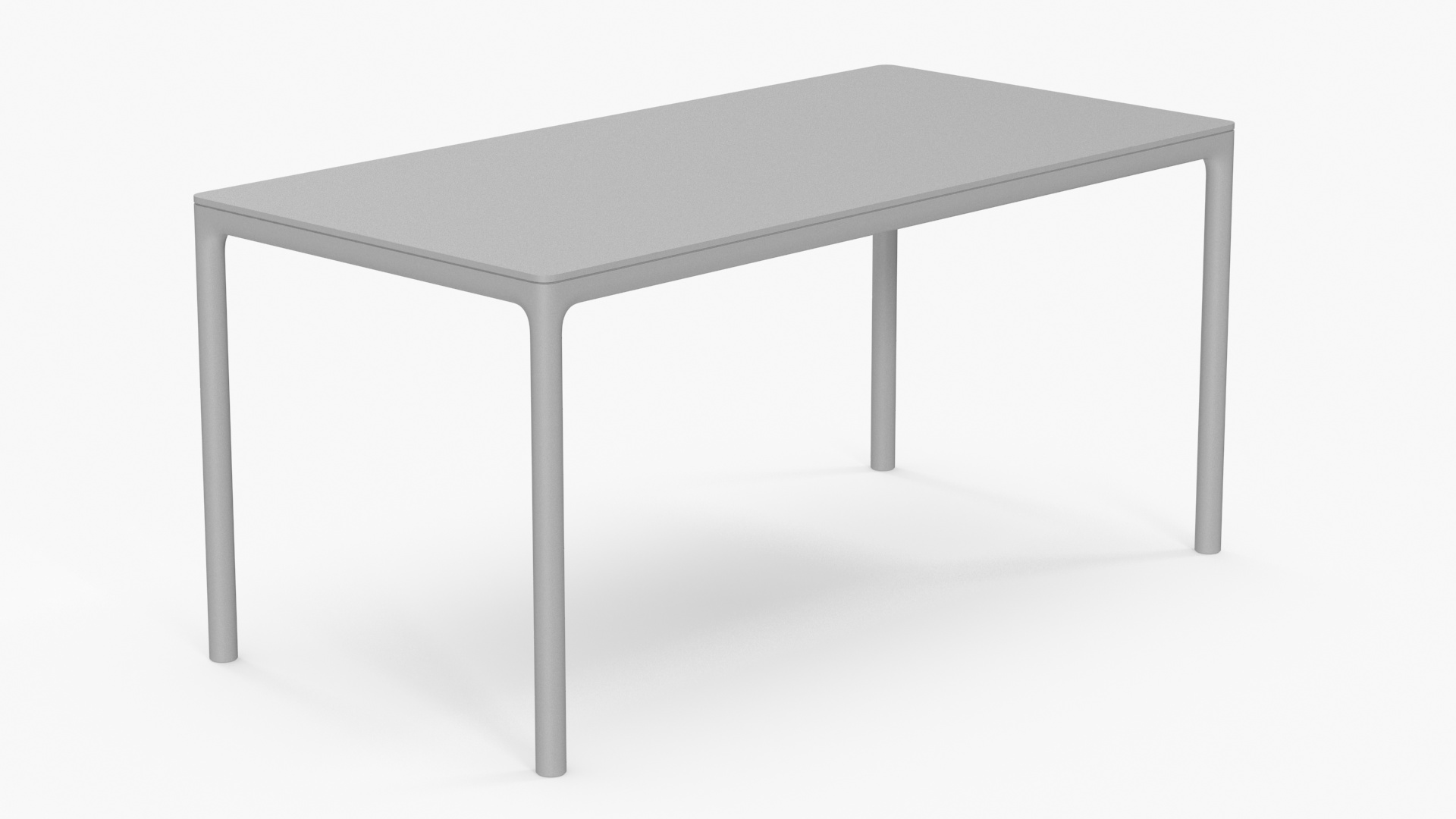 Modern Minimalist Rectangular Dining Table 3D
