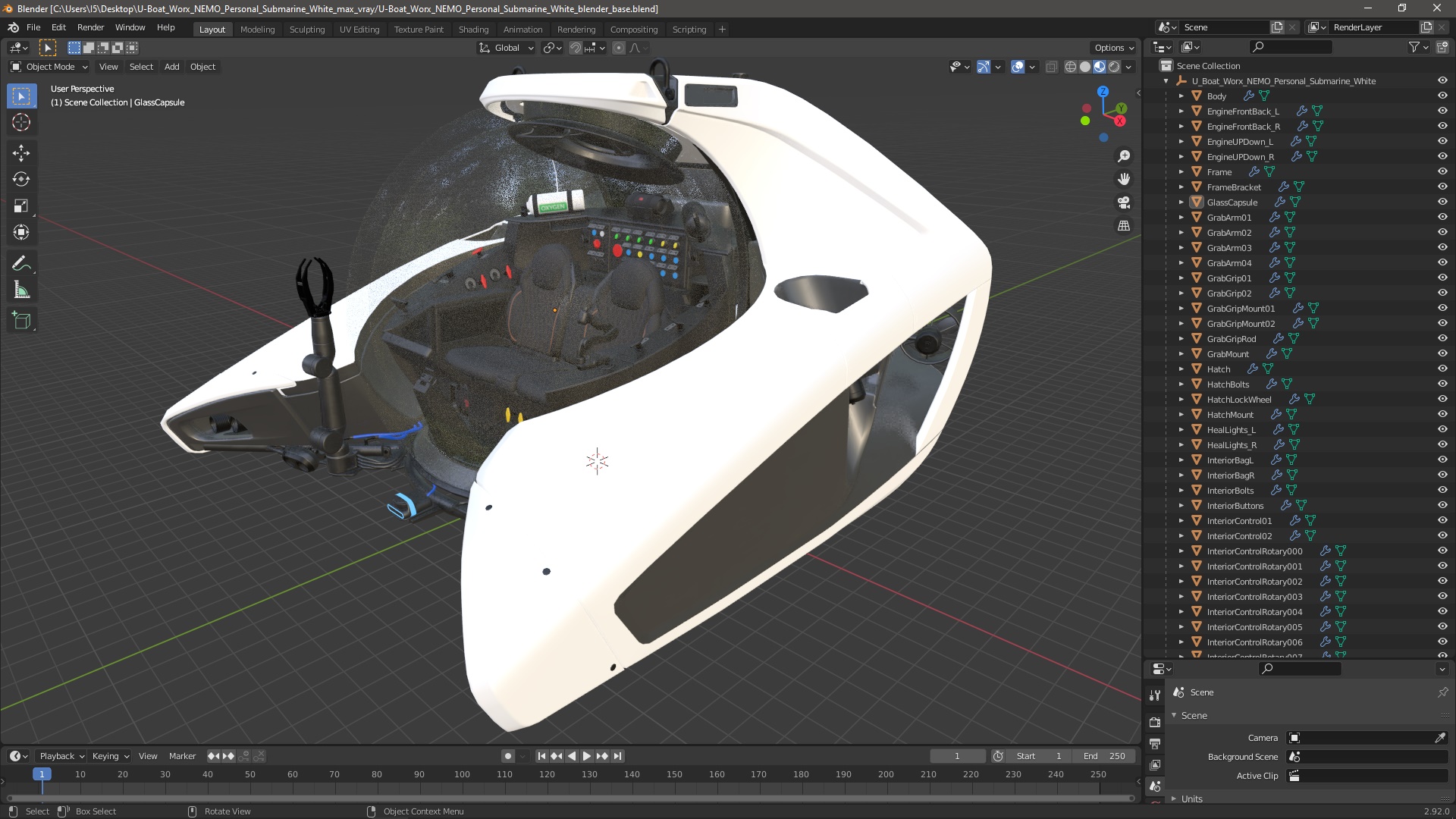 3D U-Boat Worx NEMO Personal Submarine White