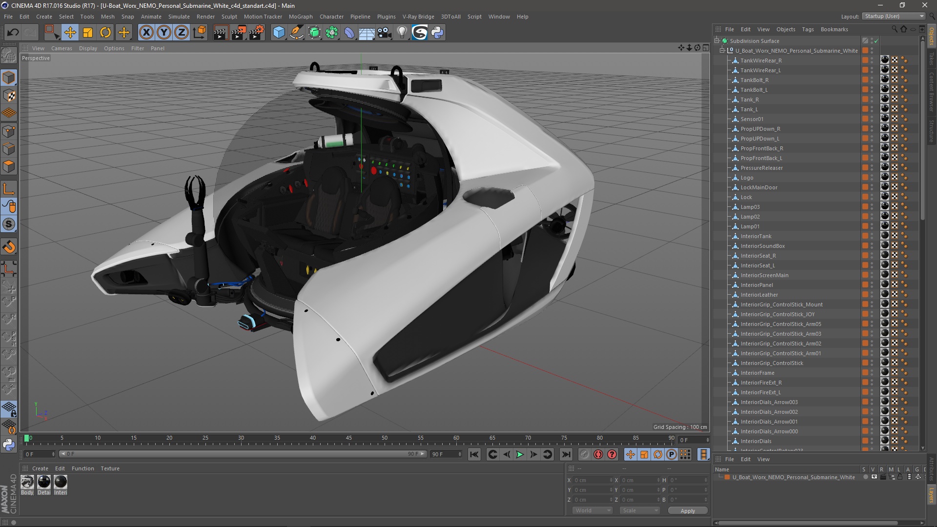 3D U-Boat Worx NEMO Personal Submarine White