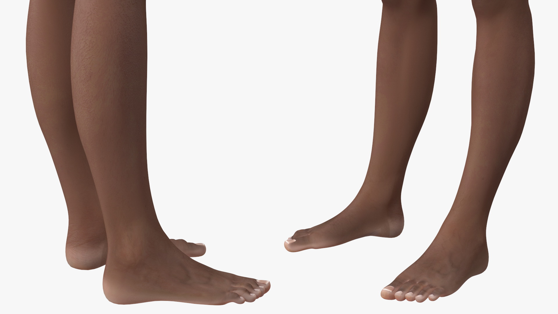 3D model Dark Skin Young Man Stand Pose