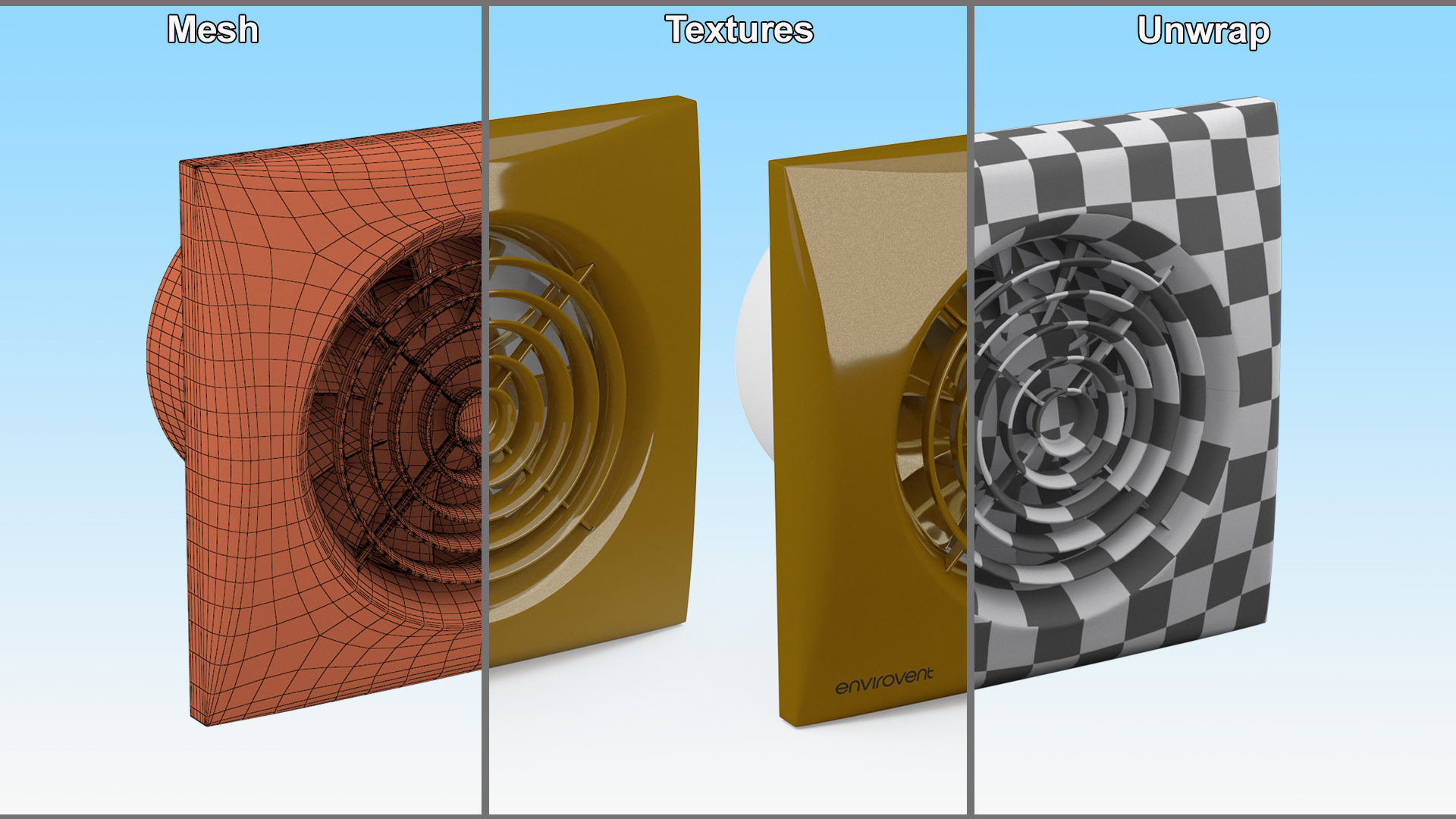 3D Extractor Fan EnviroVent Bronze