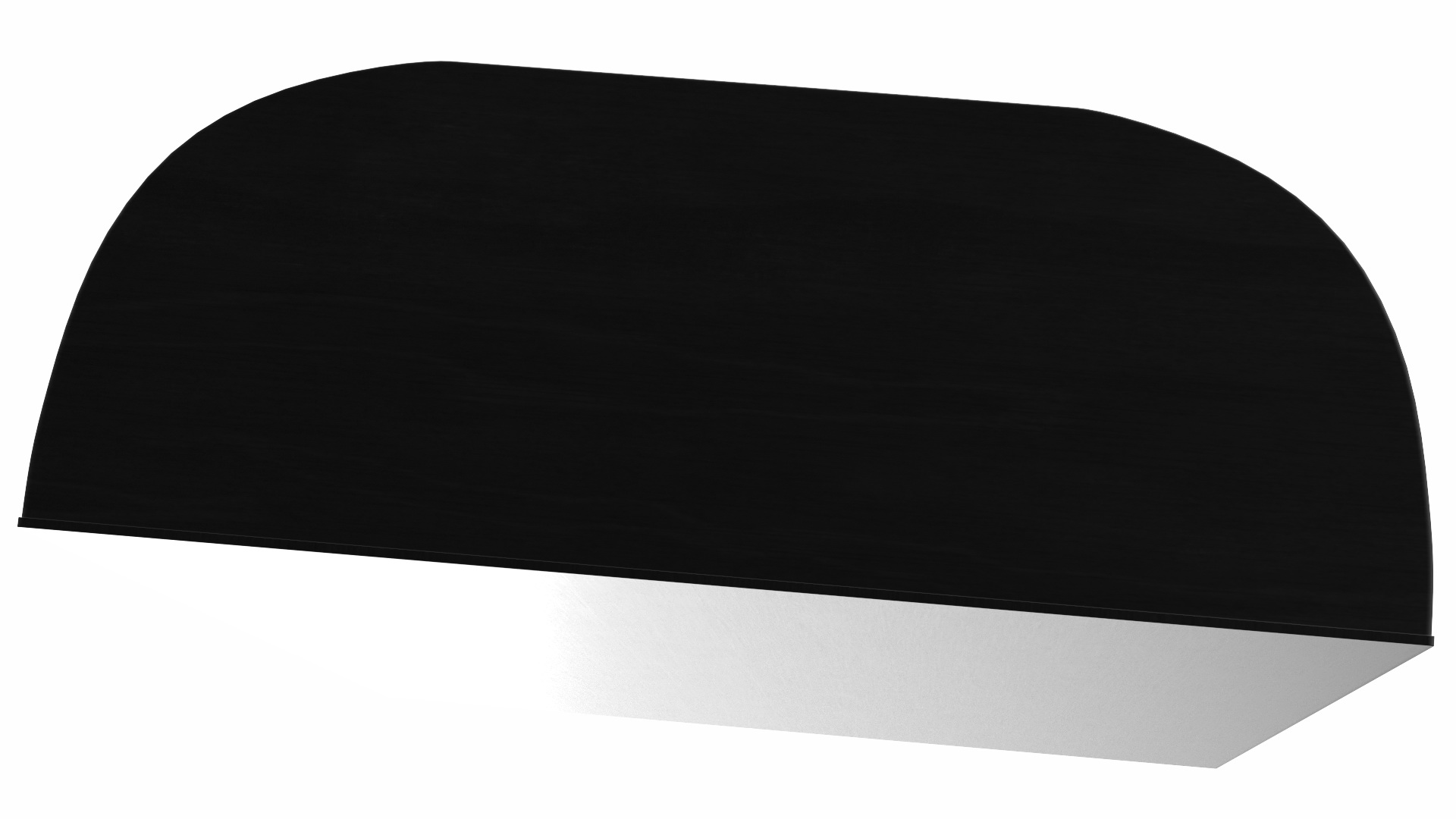 3D model Curved Wall Display Case Black