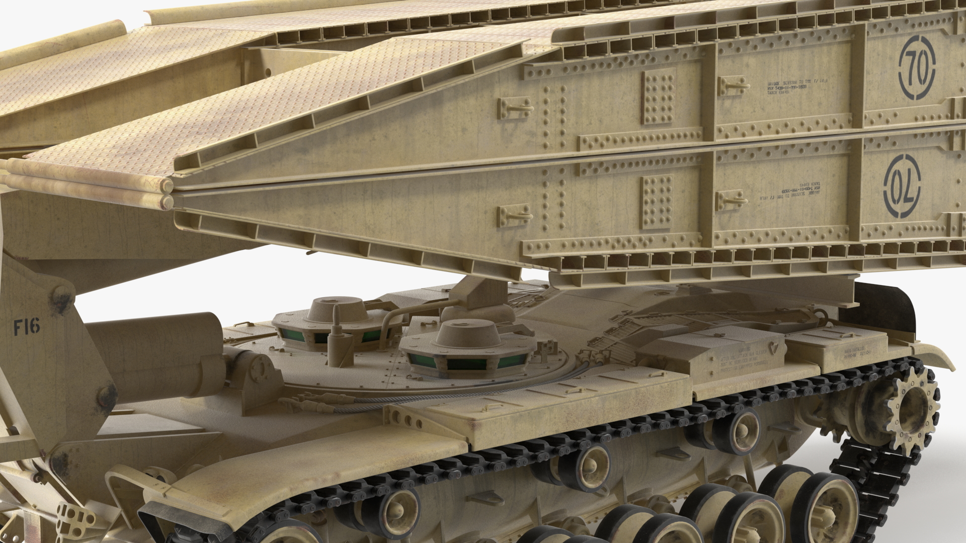 Armored Vehicle Launched Bridge AVLB M60A1 Rigged 3D model