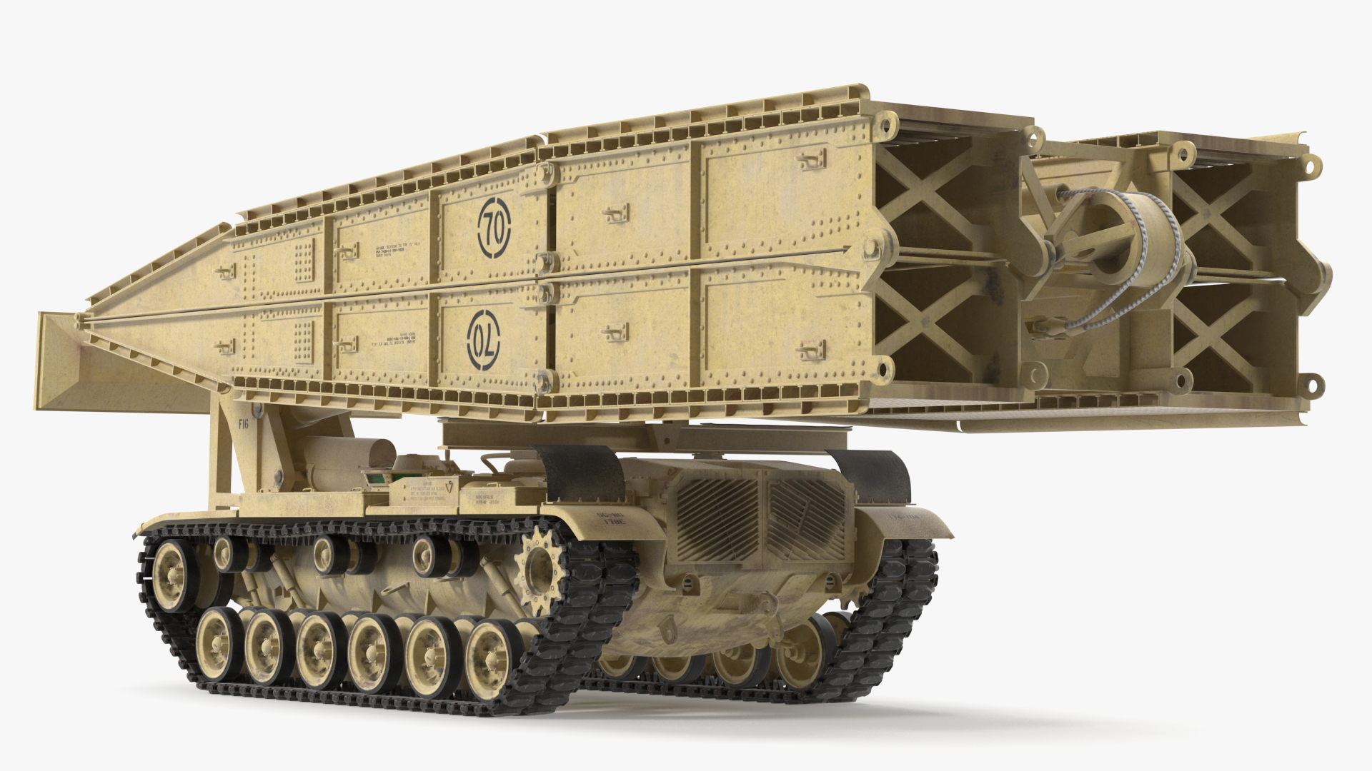 Armored Vehicle Launched Bridge AVLB M60A1 Rigged 3D model