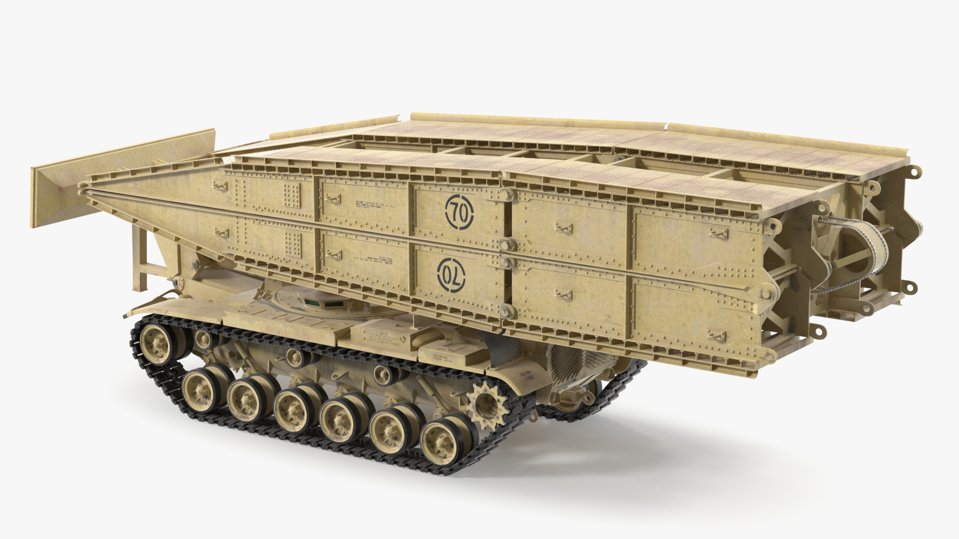 Armored Vehicle Launched Bridge AVLB M60A1 Rigged 3D model