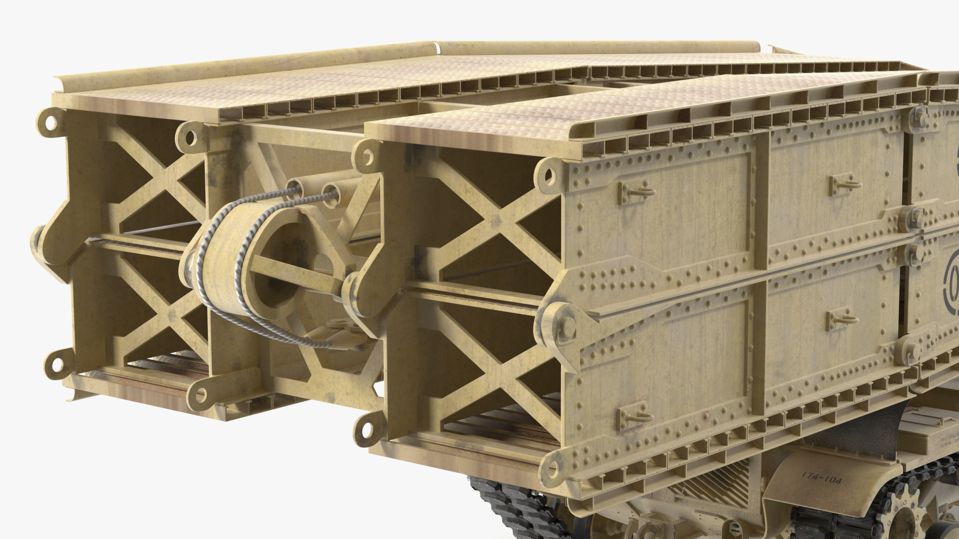 Armored Vehicle Launched Bridge AVLB M60A1 Rigged 3D model