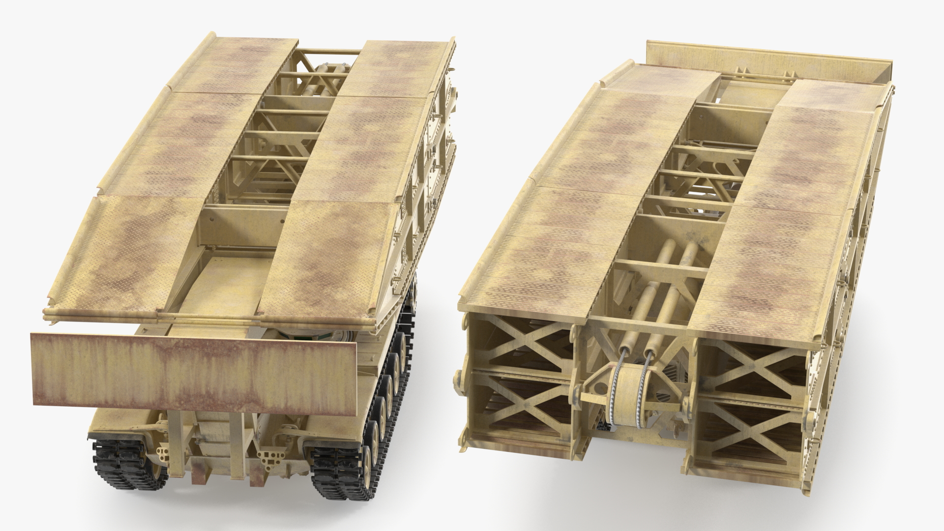 Armored Vehicle Launched Bridge AVLB M60A1 Rigged 3D model