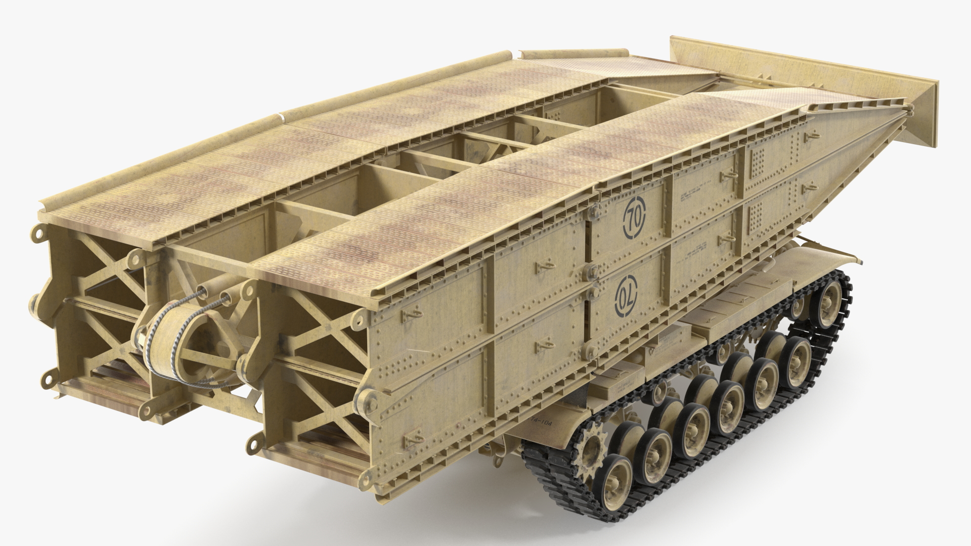 Armored Vehicle Launched Bridge AVLB M60A1 Rigged 3D model