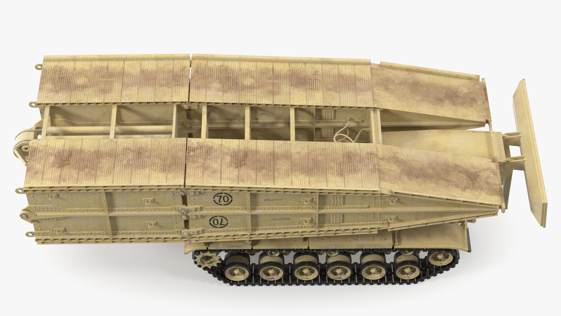 Armored Vehicle Launched Bridge AVLB M60A1 Rigged 3D model