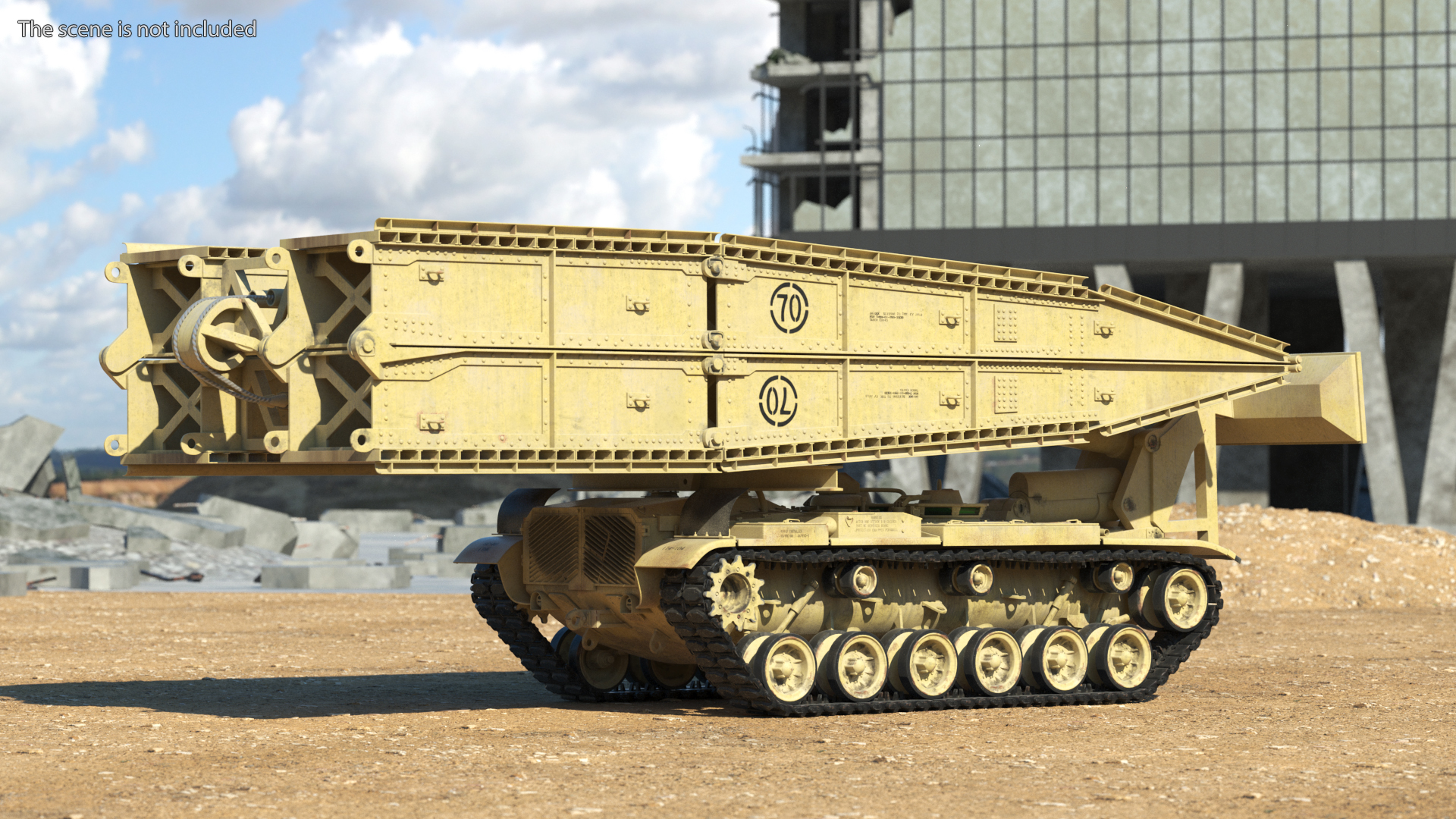 Armored Vehicle Launched Bridge AVLB M60A1 Rigged 3D model