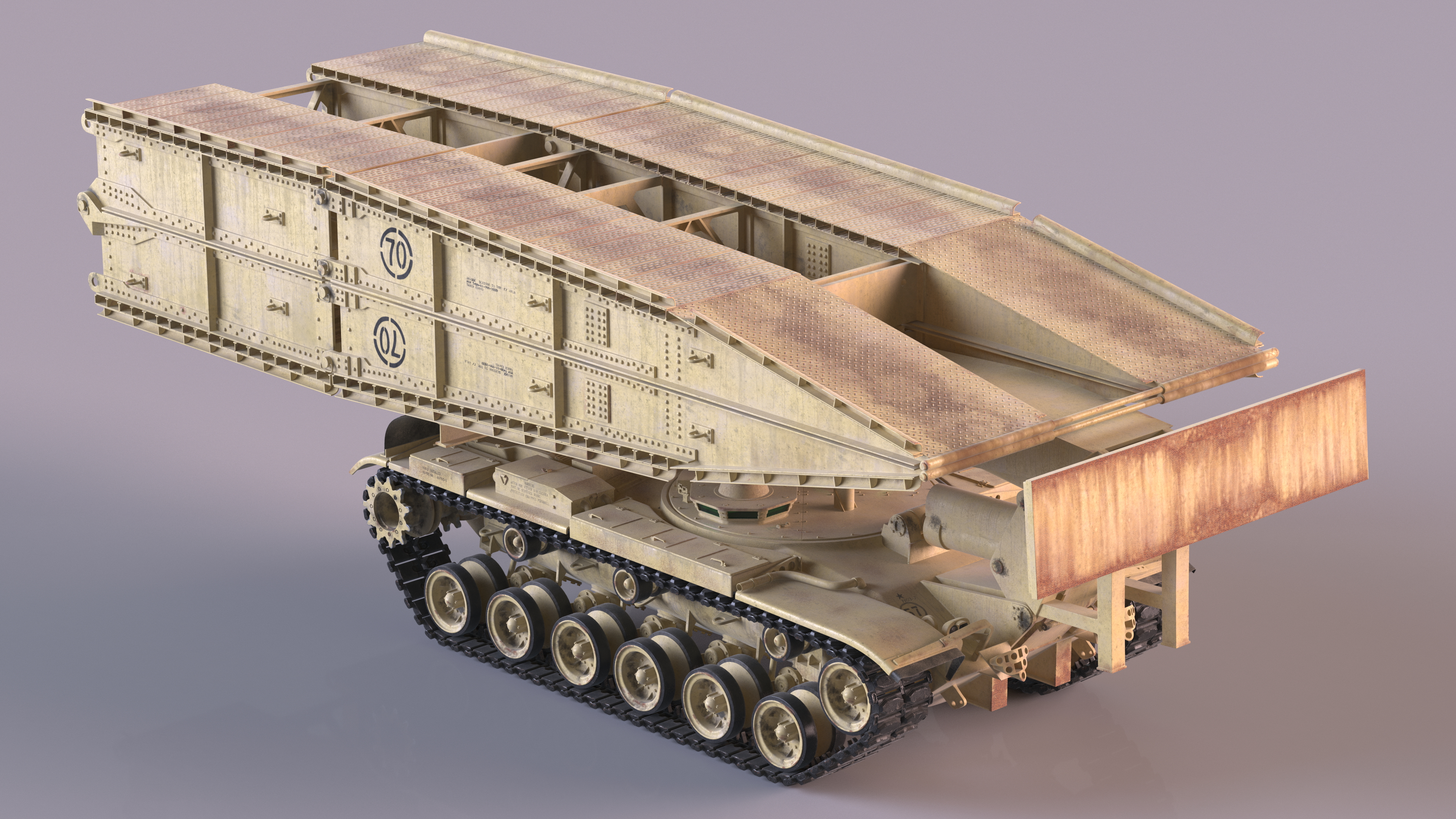 Armored Vehicle Launched Bridge AVLB M60A1 Rigged 3D model