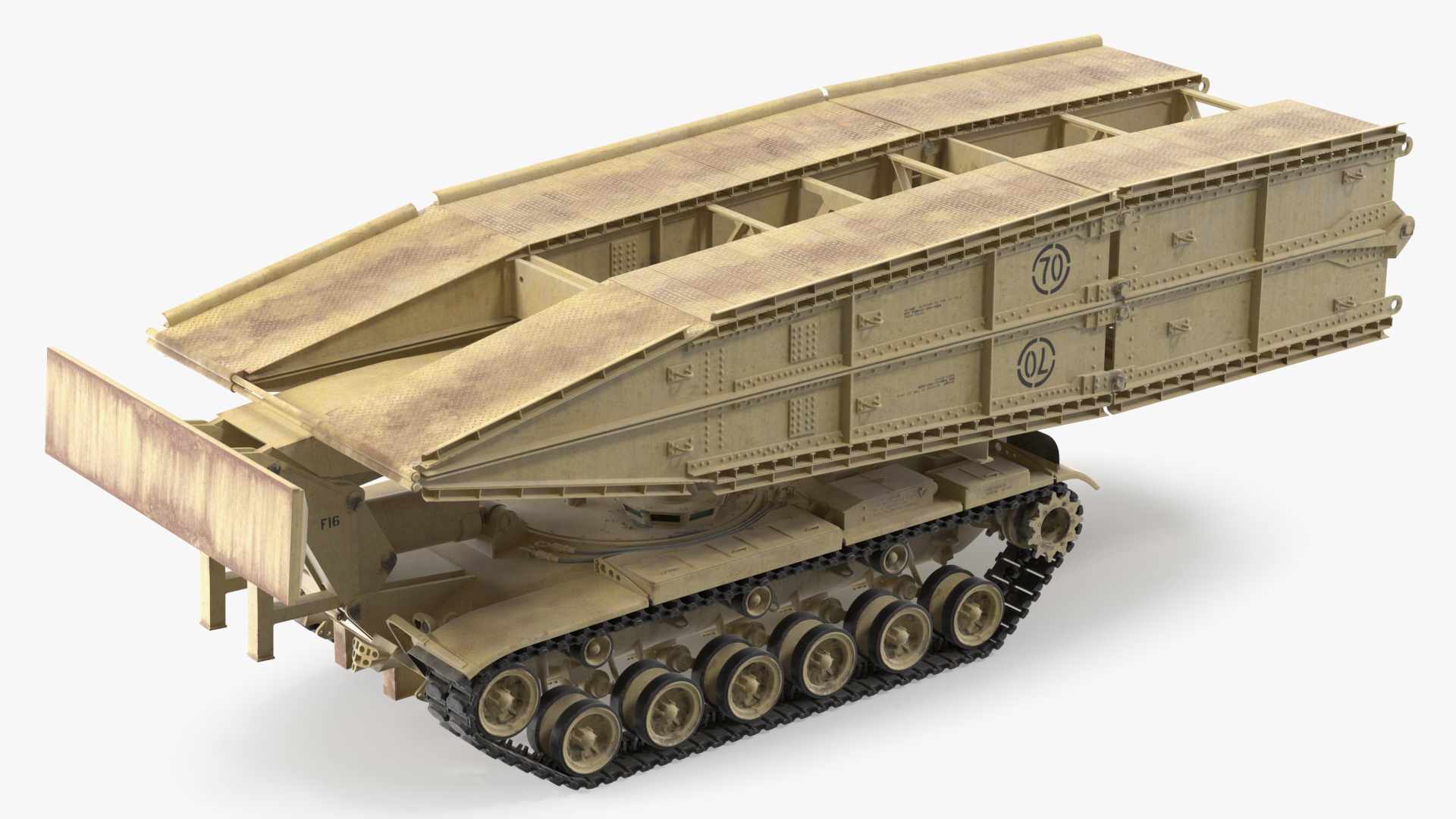 Armored Vehicle Launched Bridge AVLB M60A1 Rigged 3D model