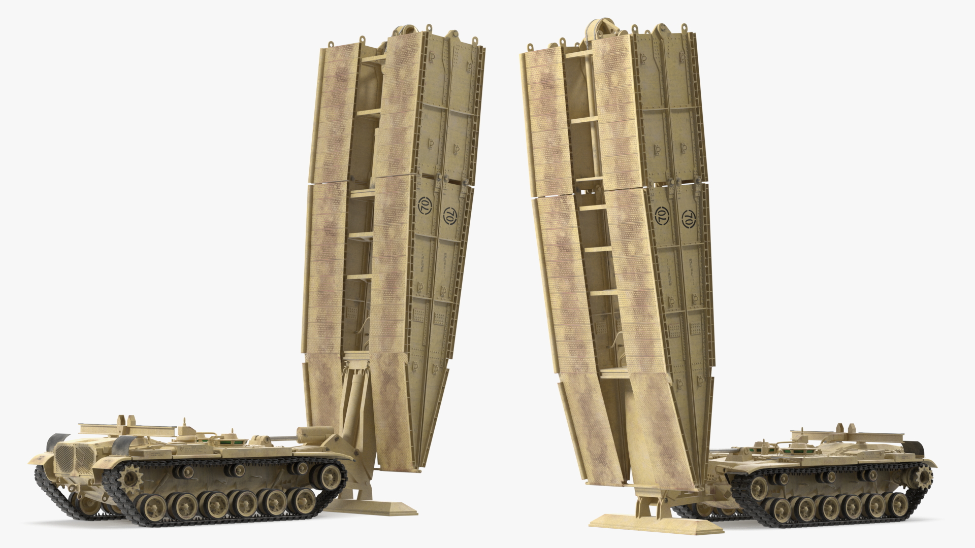 Armored Vehicle Launched Bridge AVLB M60A1 Rigged 3D model
