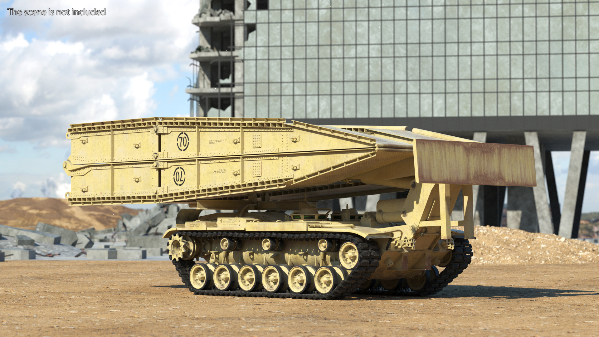 Armored Vehicle Launched Bridge AVLB M60A1 Rigged 3D model