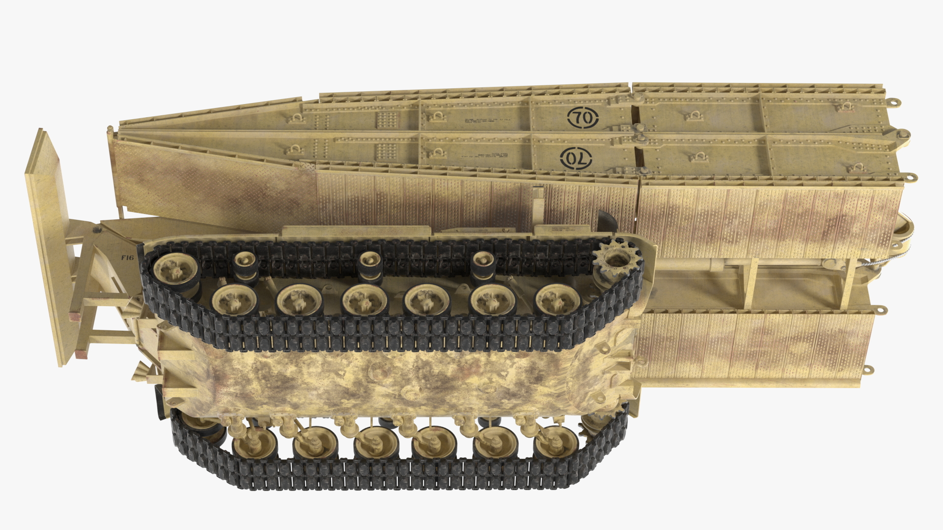 Armored Vehicle Launched Bridge AVLB M60A1 Rigged 3D model