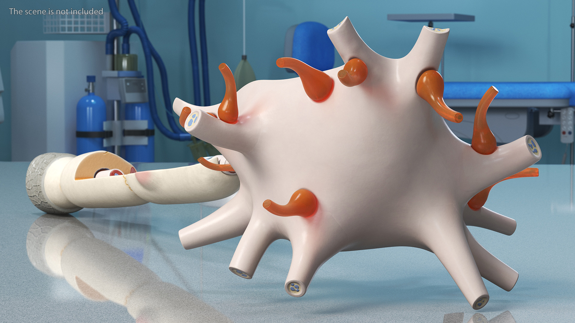 3D Human Brain Neuron Cross-Section Plastic Model