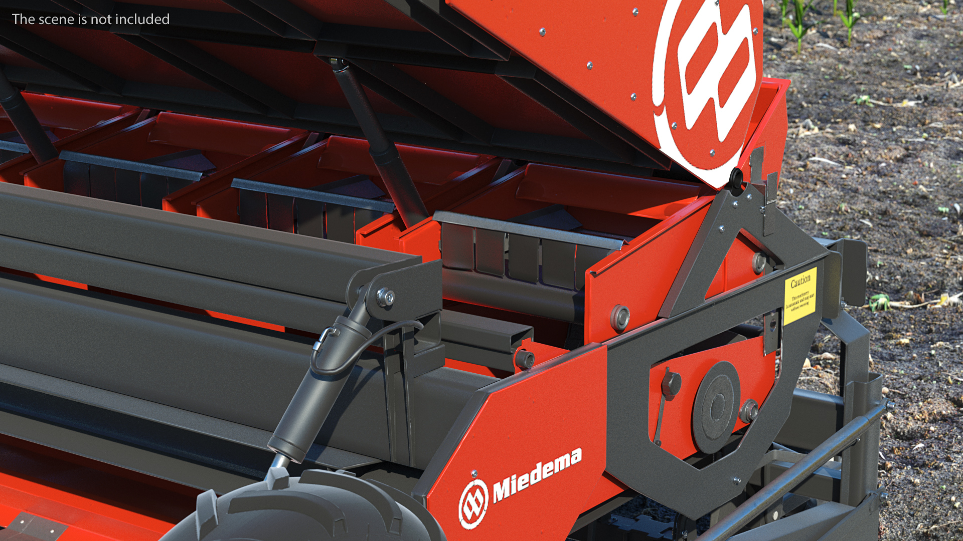 Miedema Structural 4000 Potato Planter Red 3D