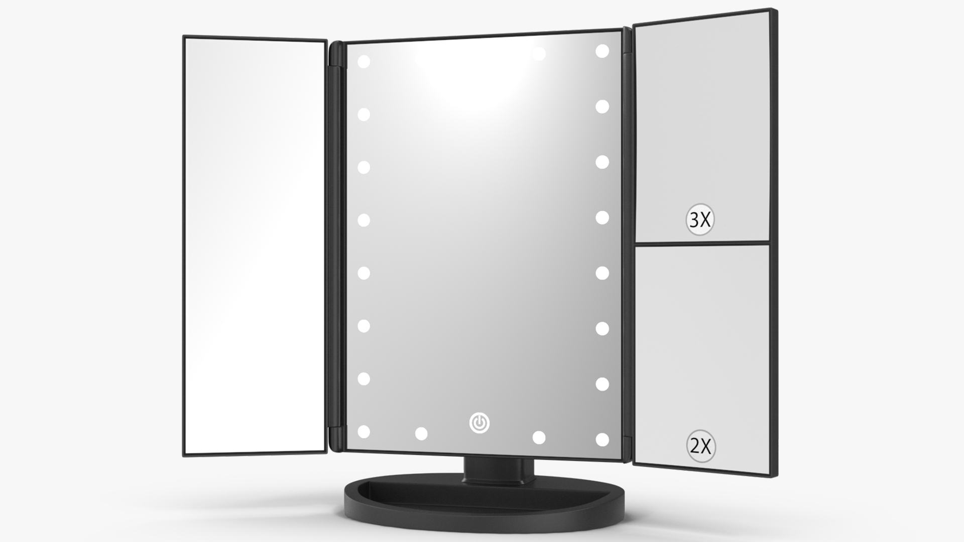 3D model Tri-Fold Lighted Vanity Mirror