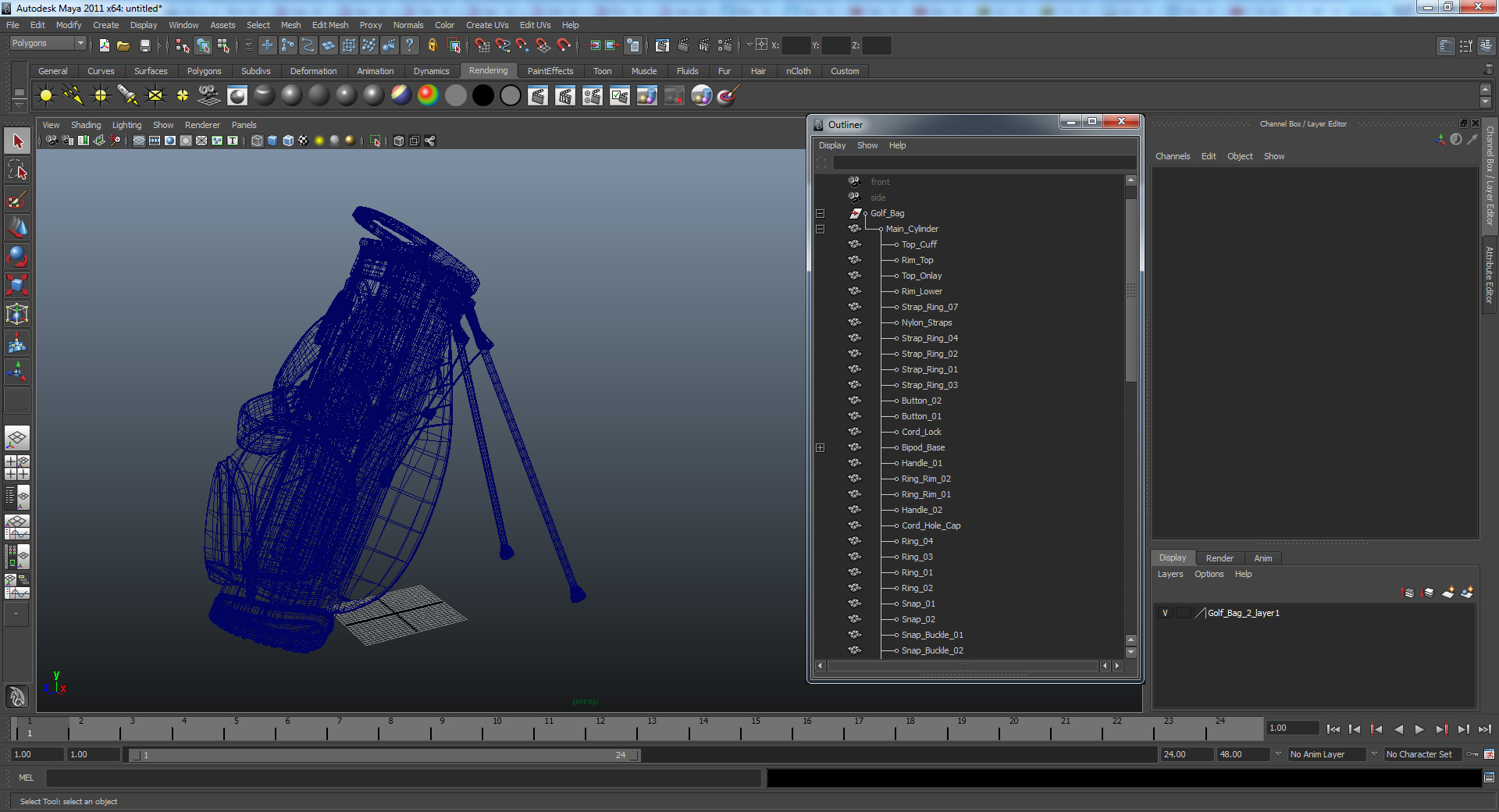 Golf Bag Seahawks 3D