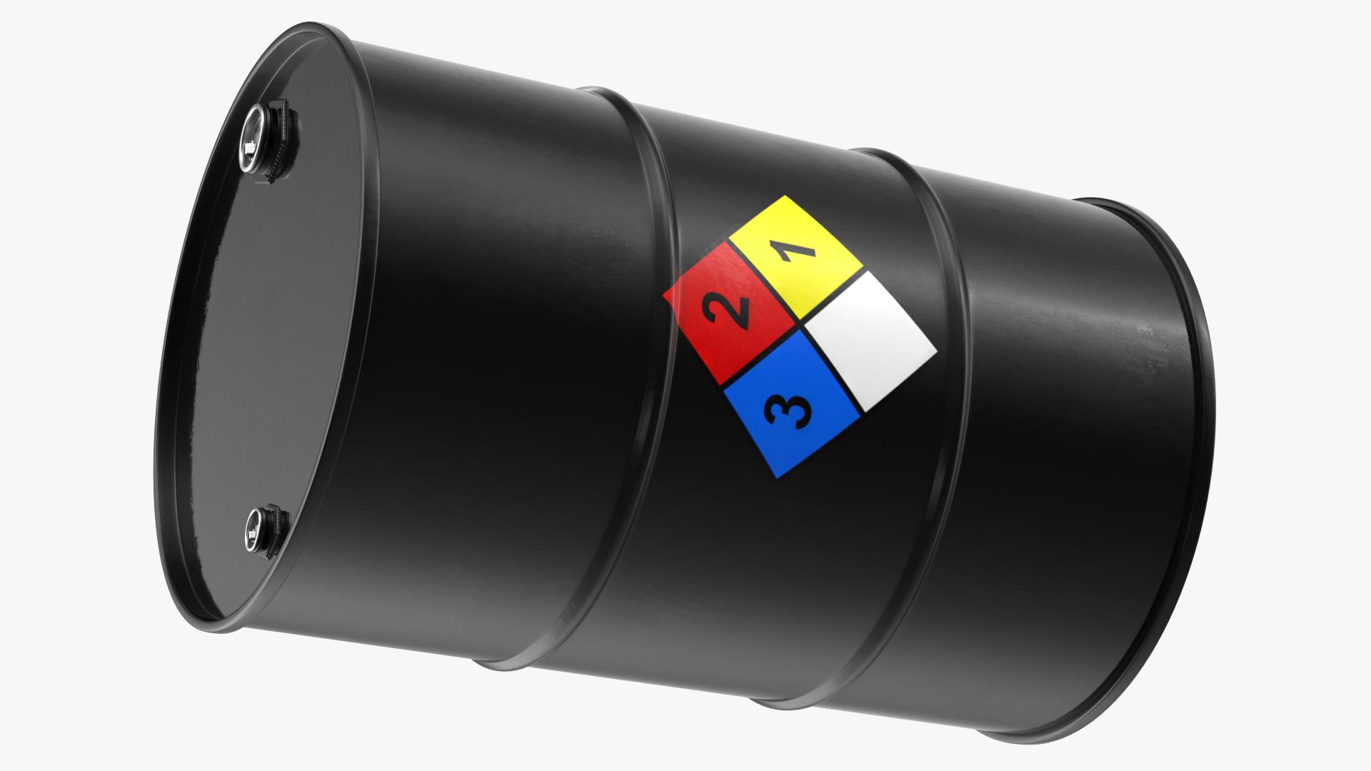 Chemical Barrel with NFPA 704 Diamond 3D