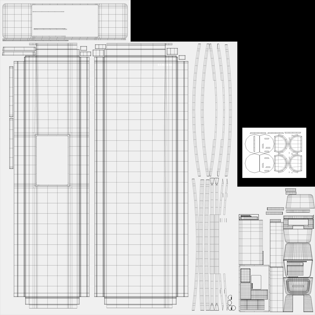 3D Samsung Stainless Side By Side Refrigerator model