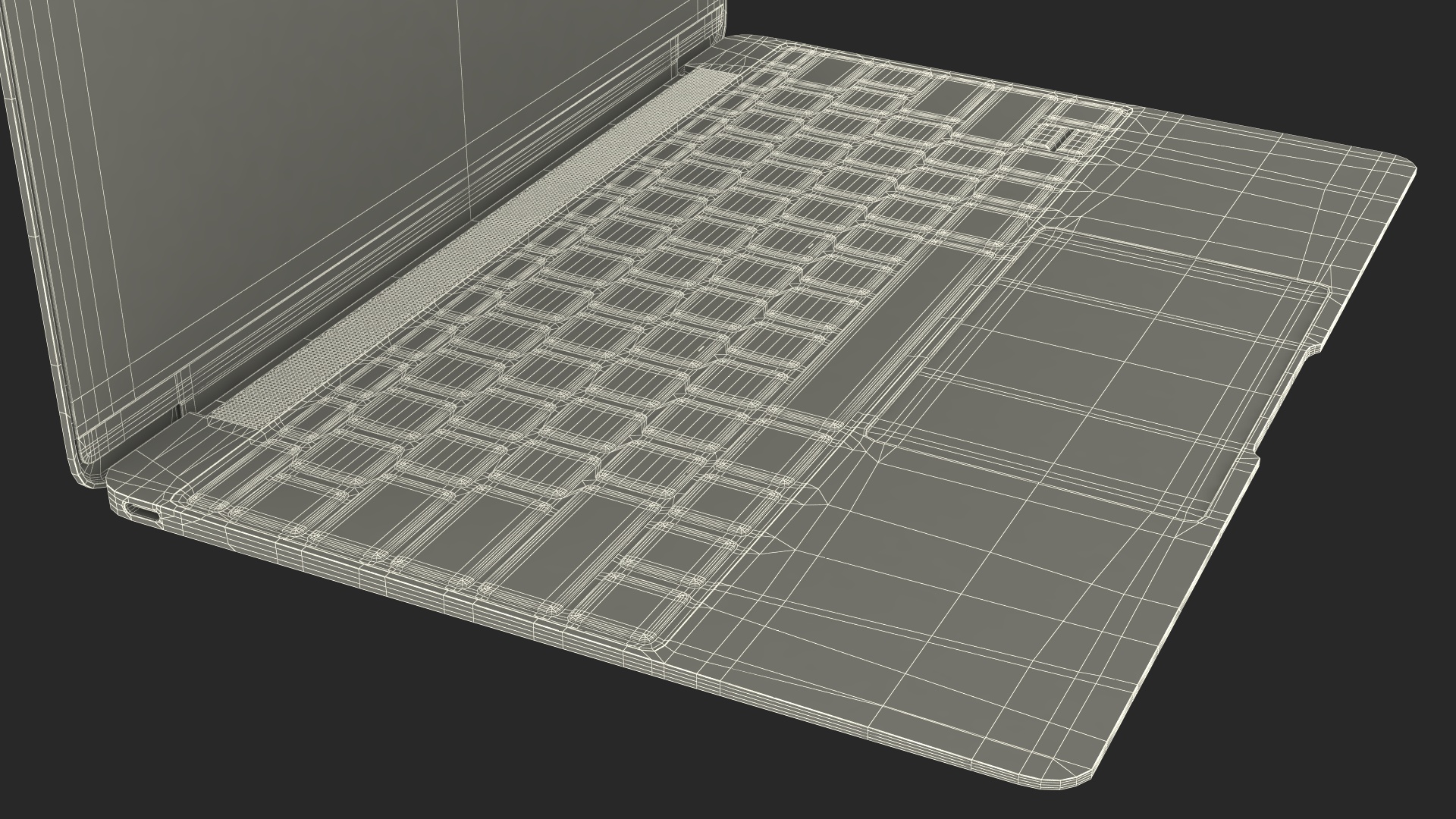 3D Modern Laptop model