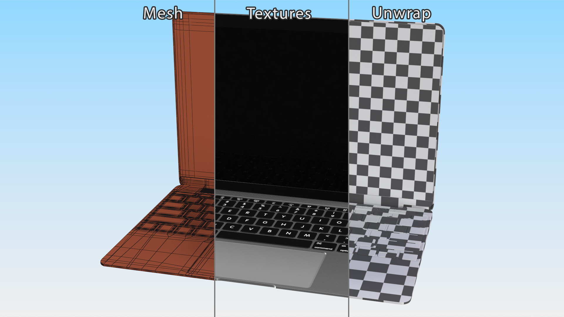3D Modern Laptop model