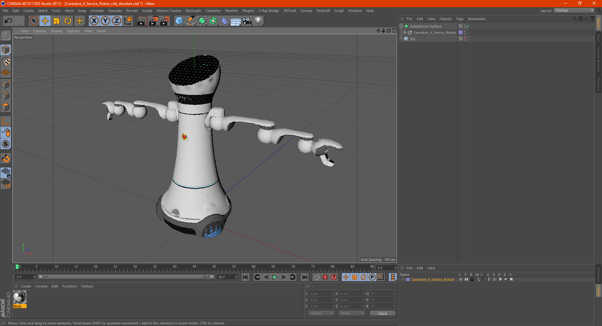 Careobot 4 Service Robot 3D model