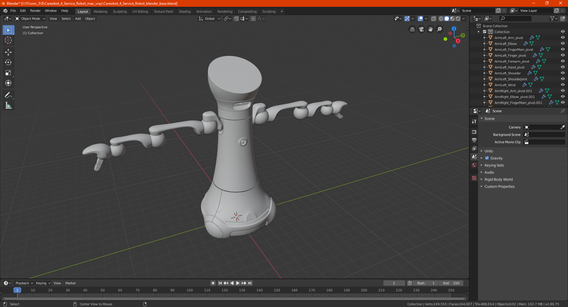 Careobot 4 Service Robot 3D model