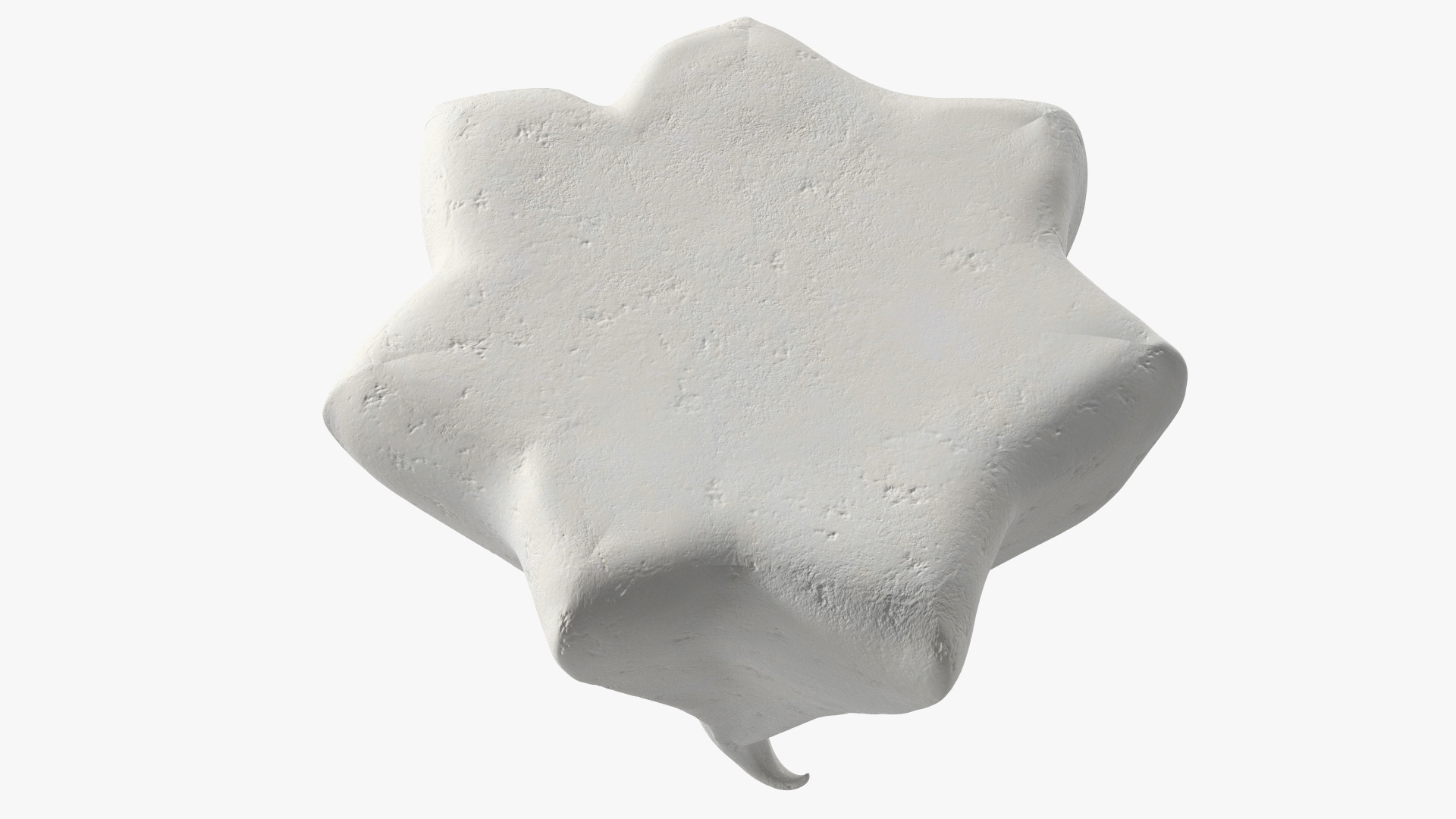 Small Meringue Cone Vanilla 3D
