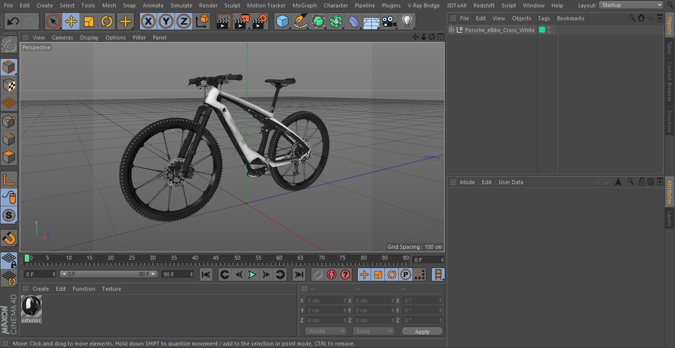 3D model Porsche eBike Cross White