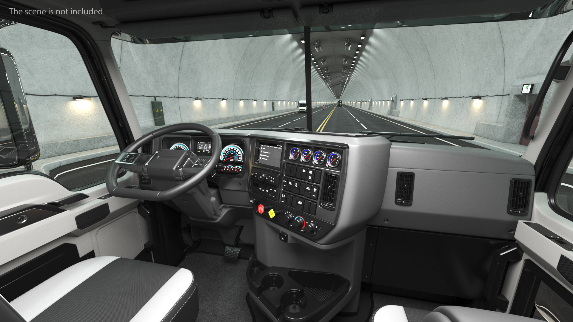 3D model 2025 Straight Truck Black