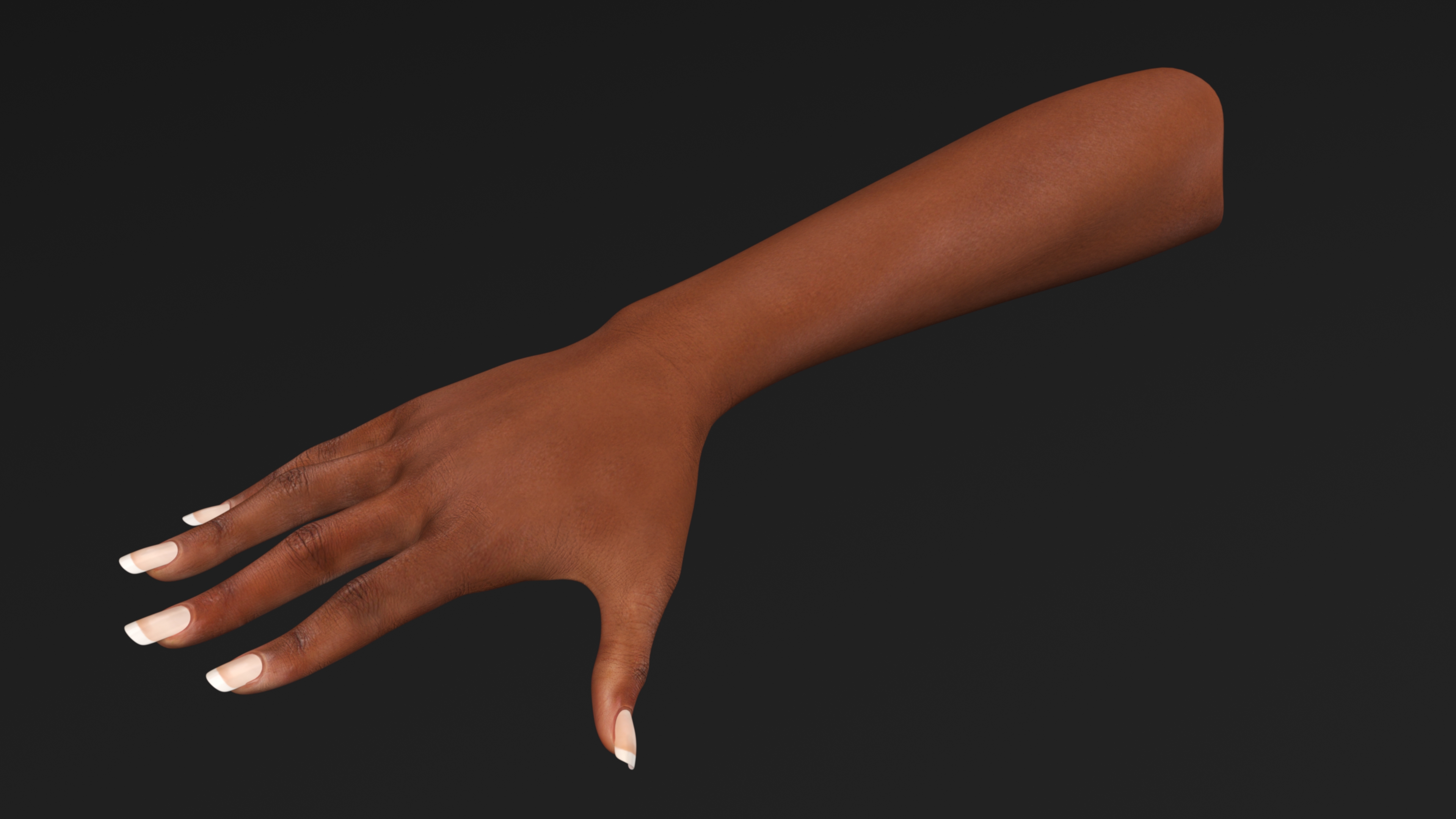 3D model Brown Skinned Female Hand Base Pose