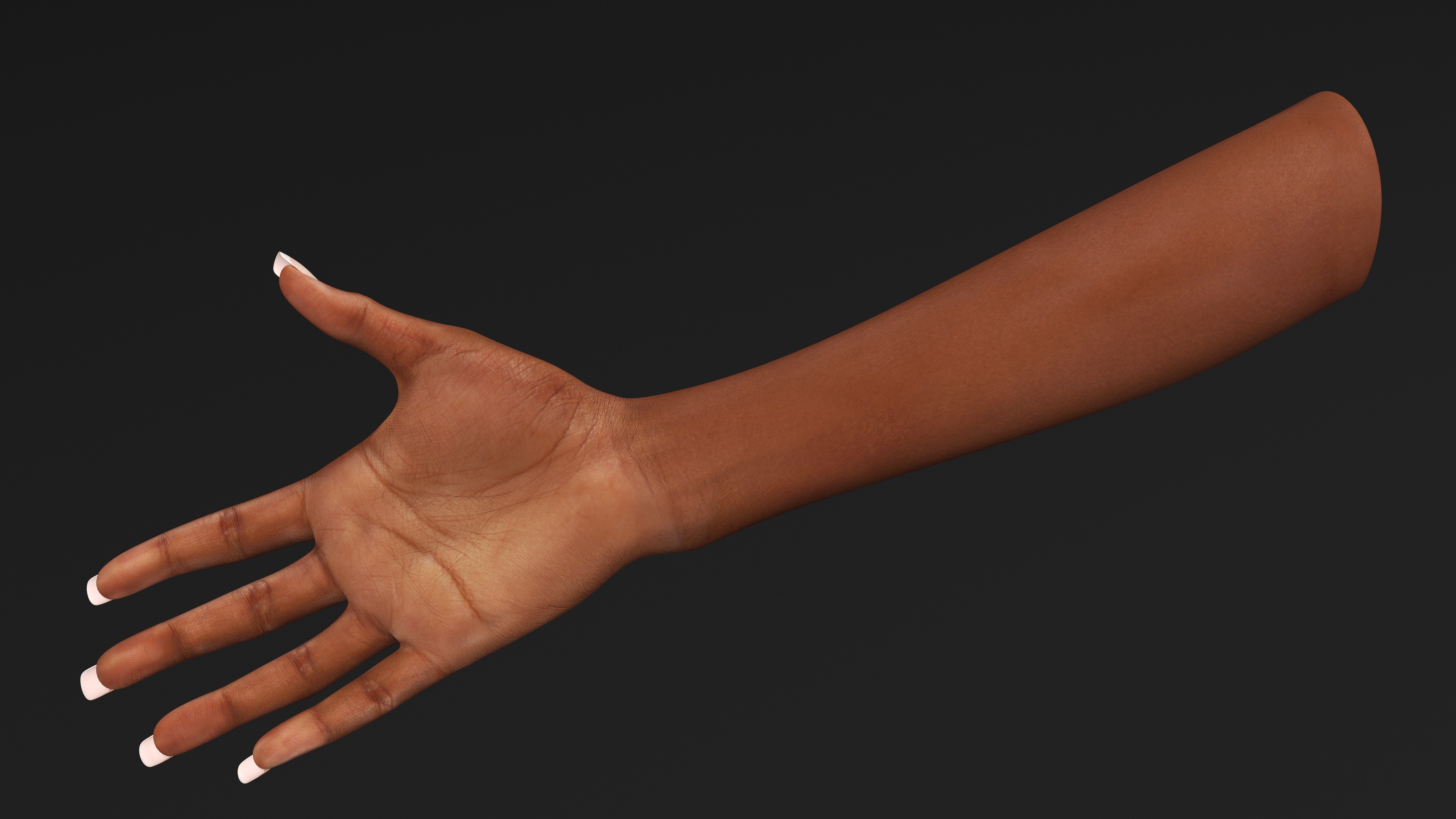 3D model Brown Skinned Female Hand Base Pose