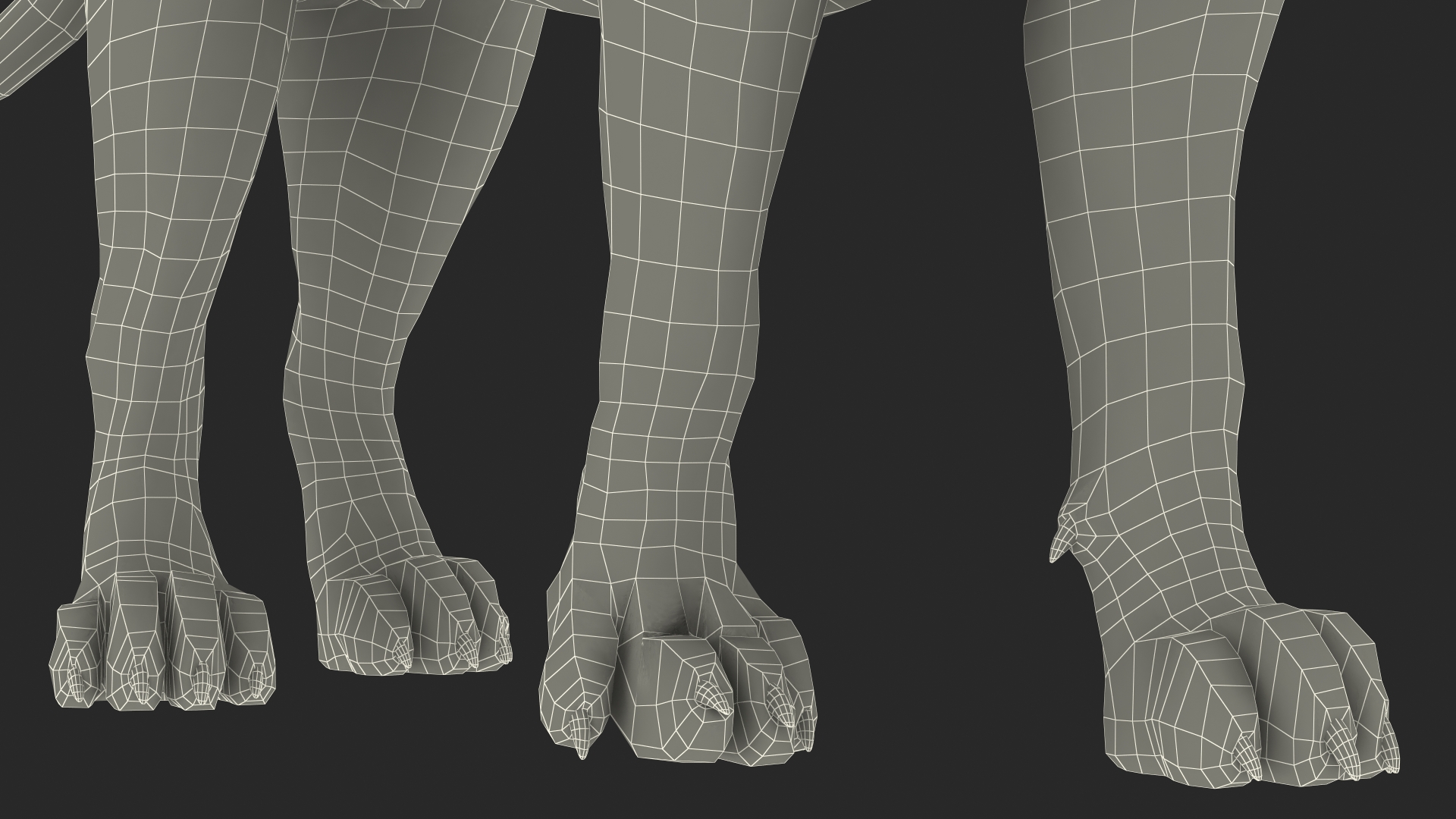 White Male Lion Walking Pose Fur 3D