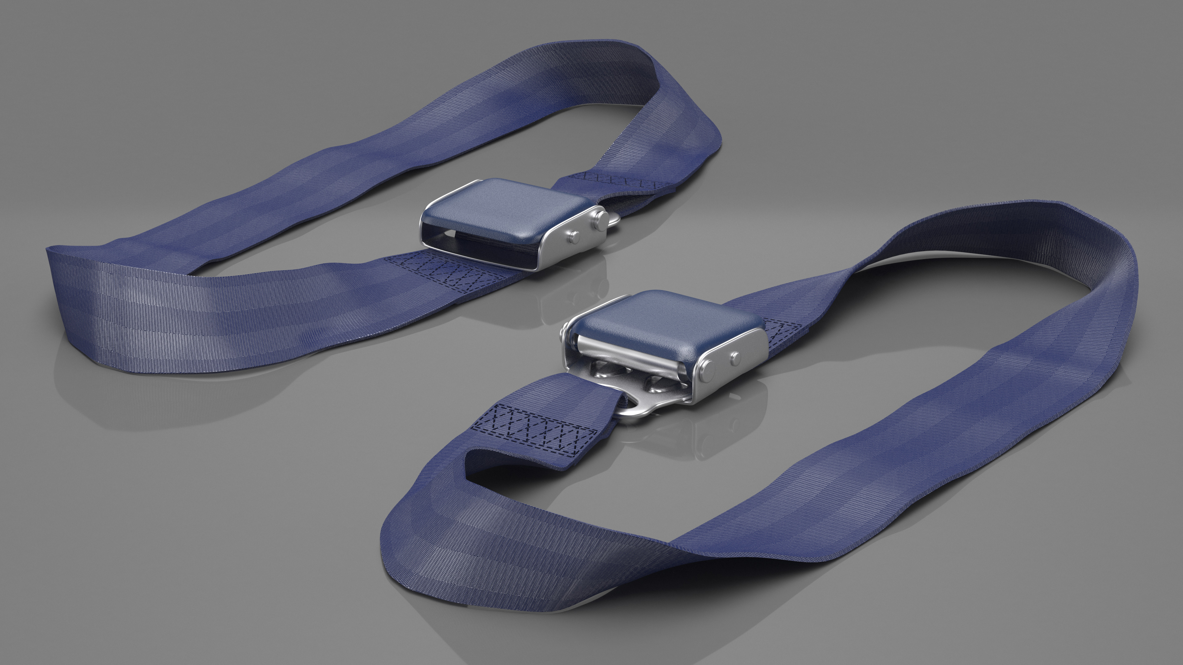 Airplane Seat Belt Extender Type B Blue 3D model