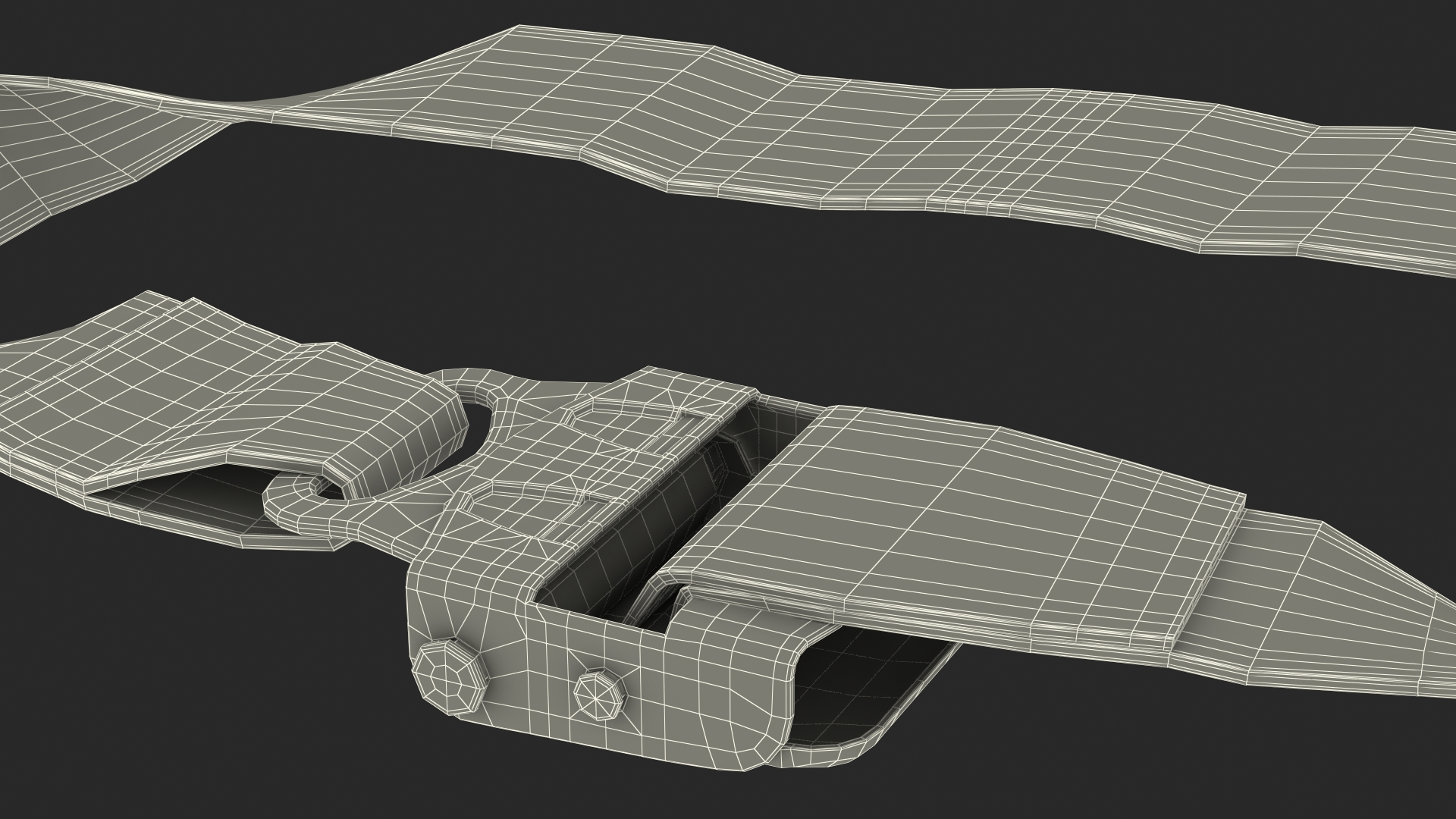 Airplane Seat Belt Extender Type B Blue 3D model